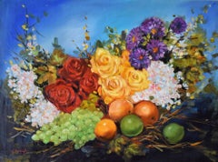 Still Life With Roses, Painting, Oil on Canvas