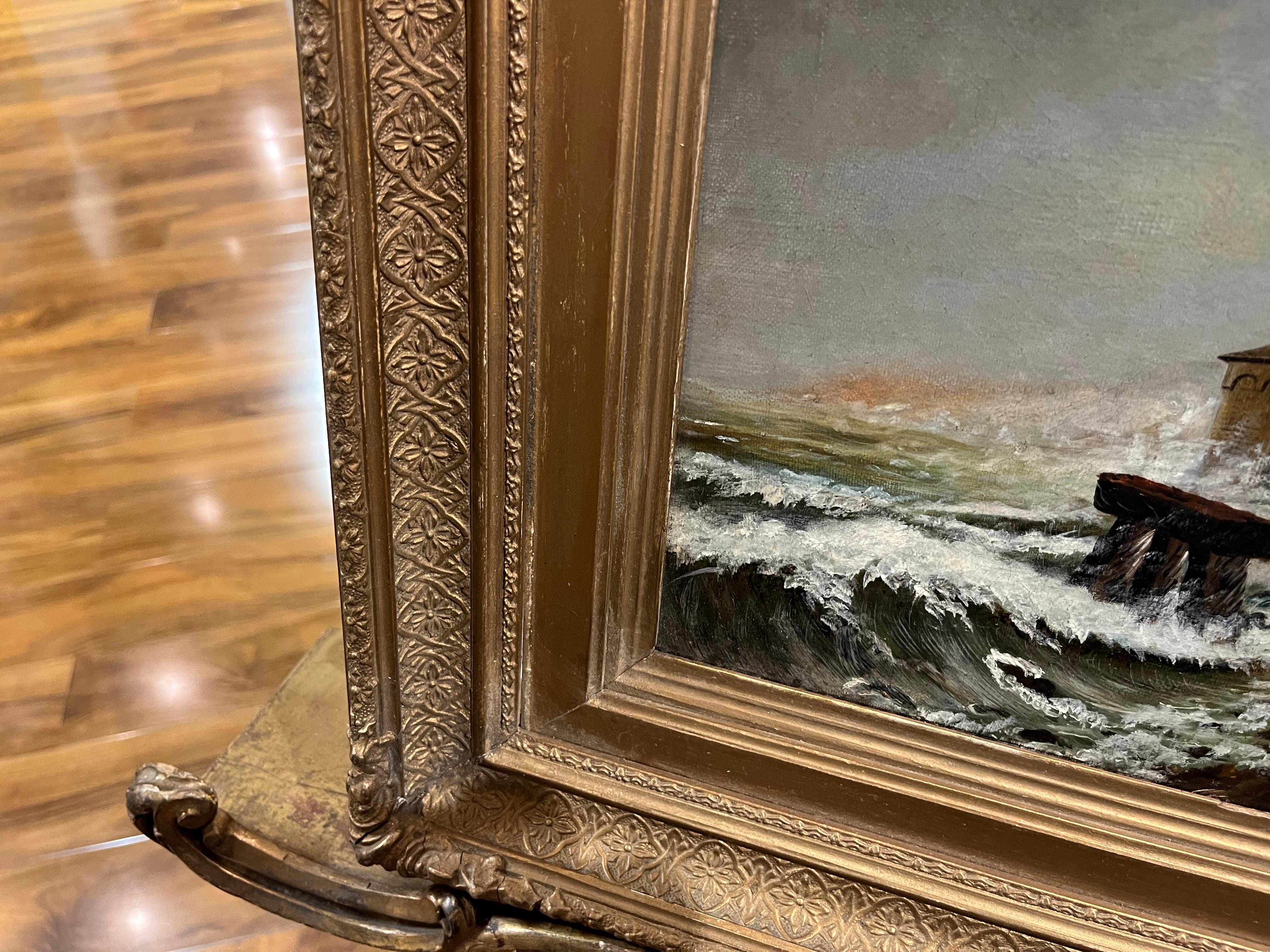 OLD MASTER STYLE OIL PAINTING High Quality 19th CENTURY Gold Gilt Frame For Sale 8