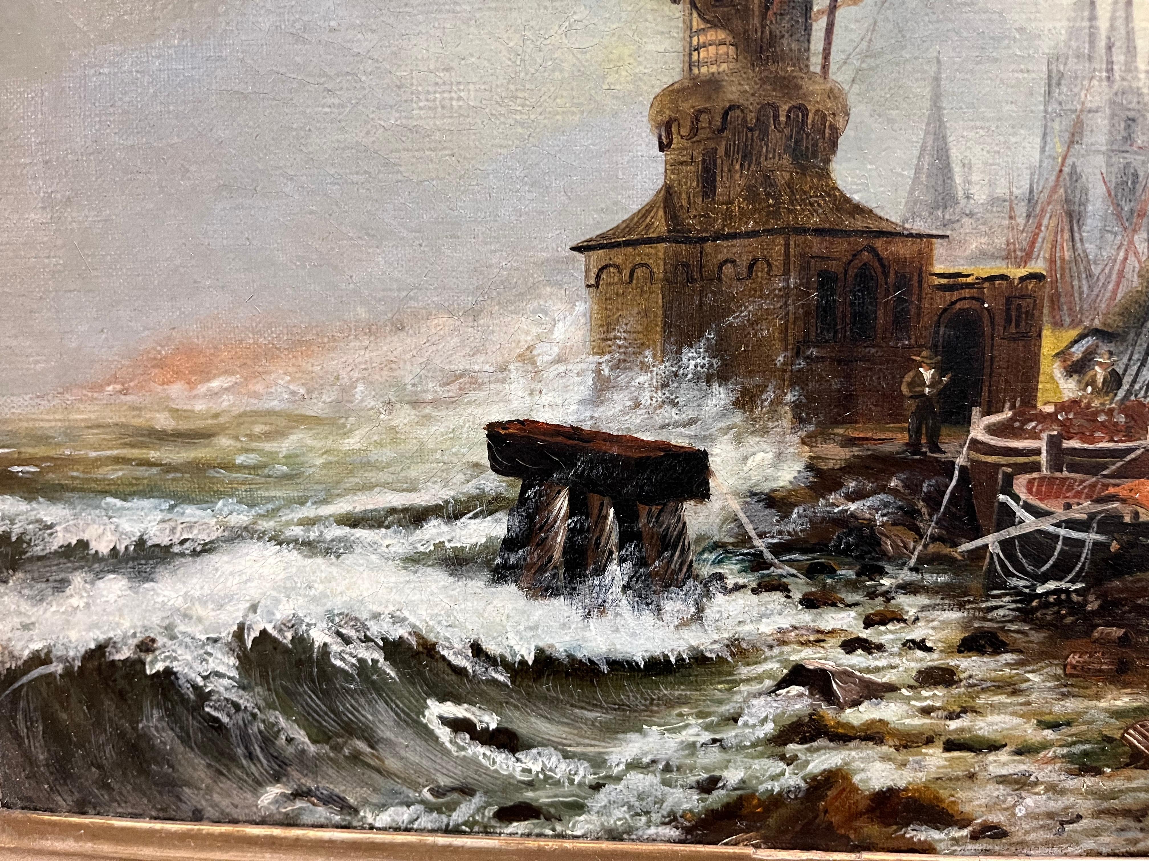 OLD MASTER STYLE OIL PAINTING High Quality 19th CENTURY Gold Gilt Frame For Sale 9