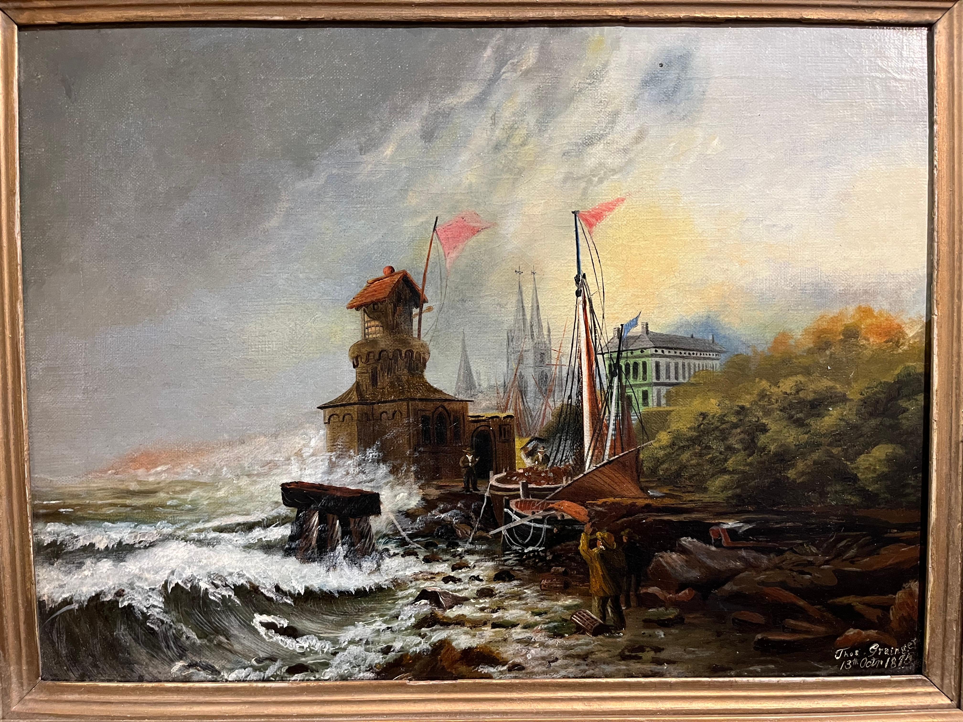 OLD MASTER STYLE OIL PAINTING High Quality 19th CENTURY Gold Gilt Frame For Sale 10