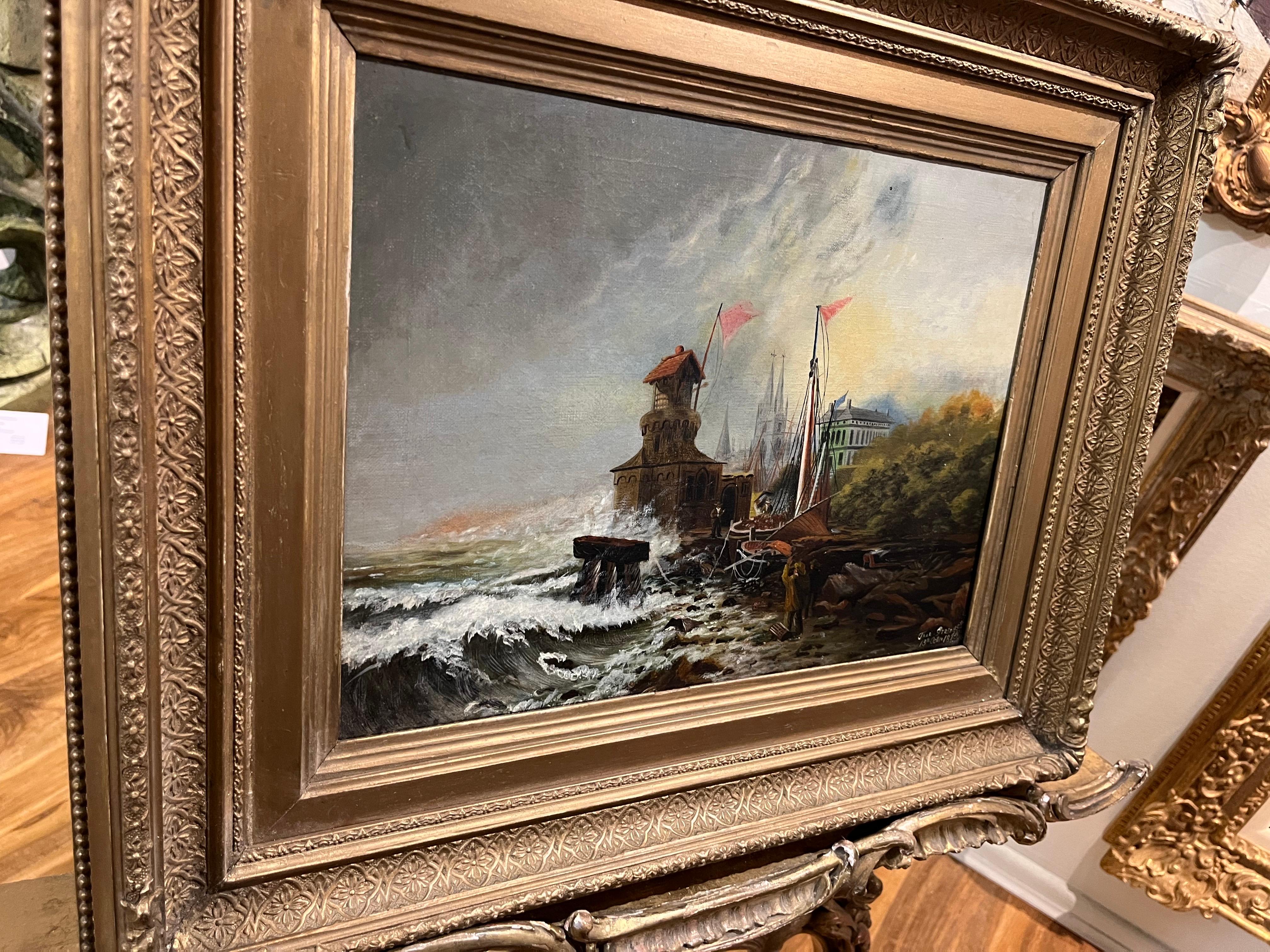 OLD MASTER STYLE OIL PAINTING High Quality 19th CENTURY Gold Gilt Frame For Sale 13