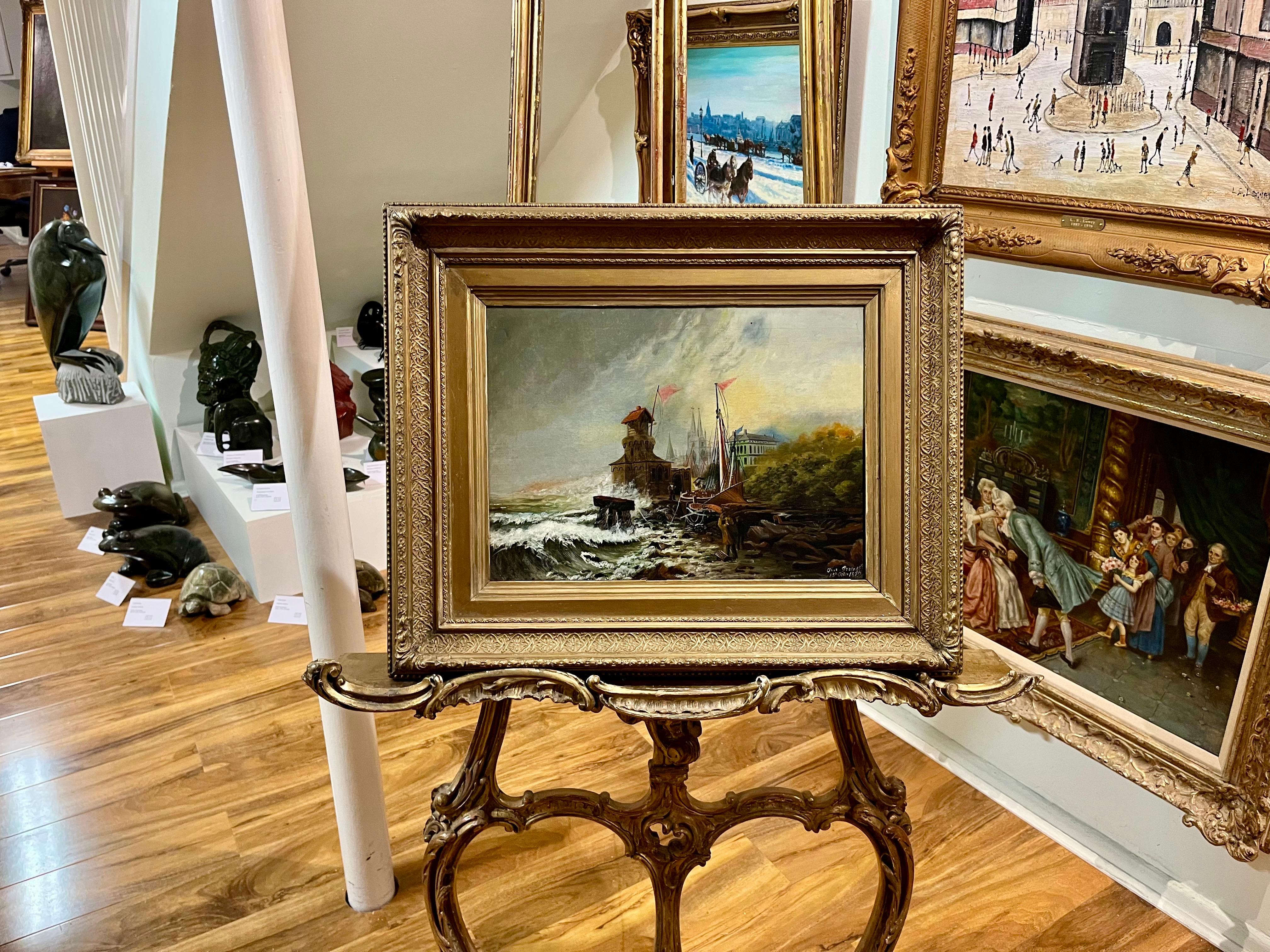 OLD MASTER STYLE OIL PAINTING High Quality 19th CENTURY Gold Gilt Frame For Sale 14