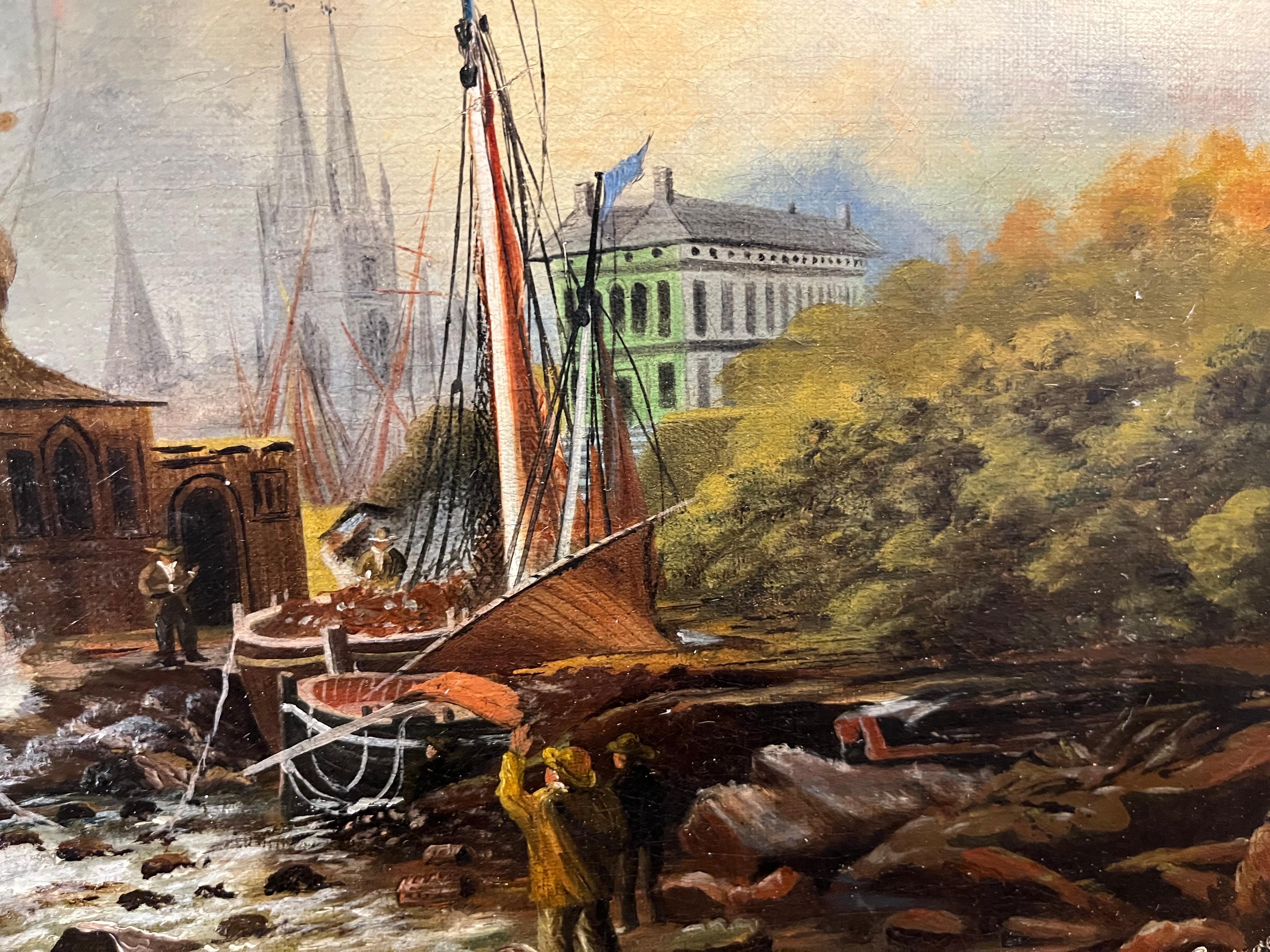 OLD MASTER STYLE OIL PAINTING High Quality 19th CENTURY Gold Gilt Frame For Sale 3