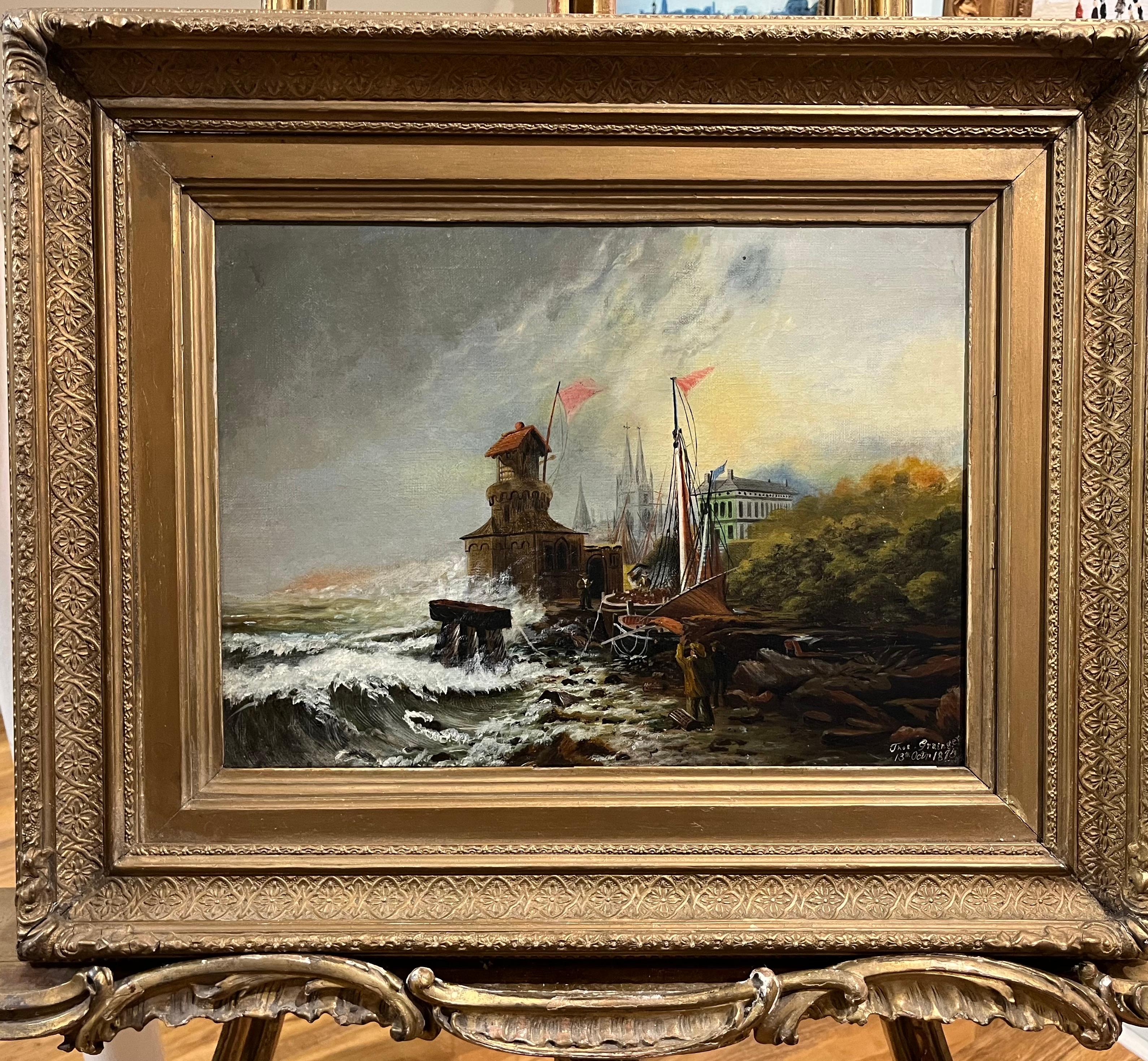 Thor Grainger Figurative Painting - OLD MASTER STYLE OIL PAINTING High Quality 19th CENTURY Gold Gilt Frame