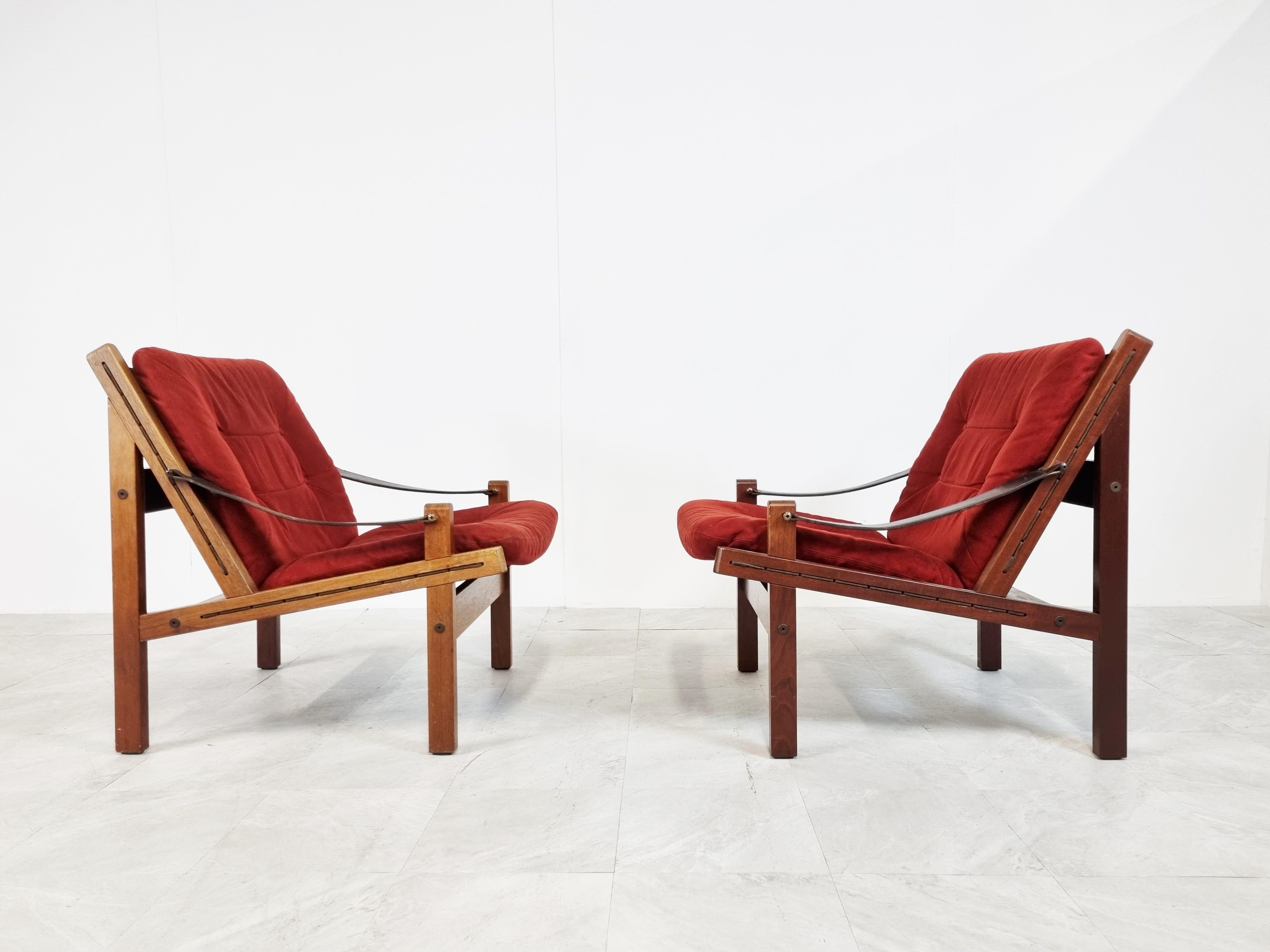 Mid-20th Century Thorbjorn Afdal Pair of Hunter Chairs, 1960s