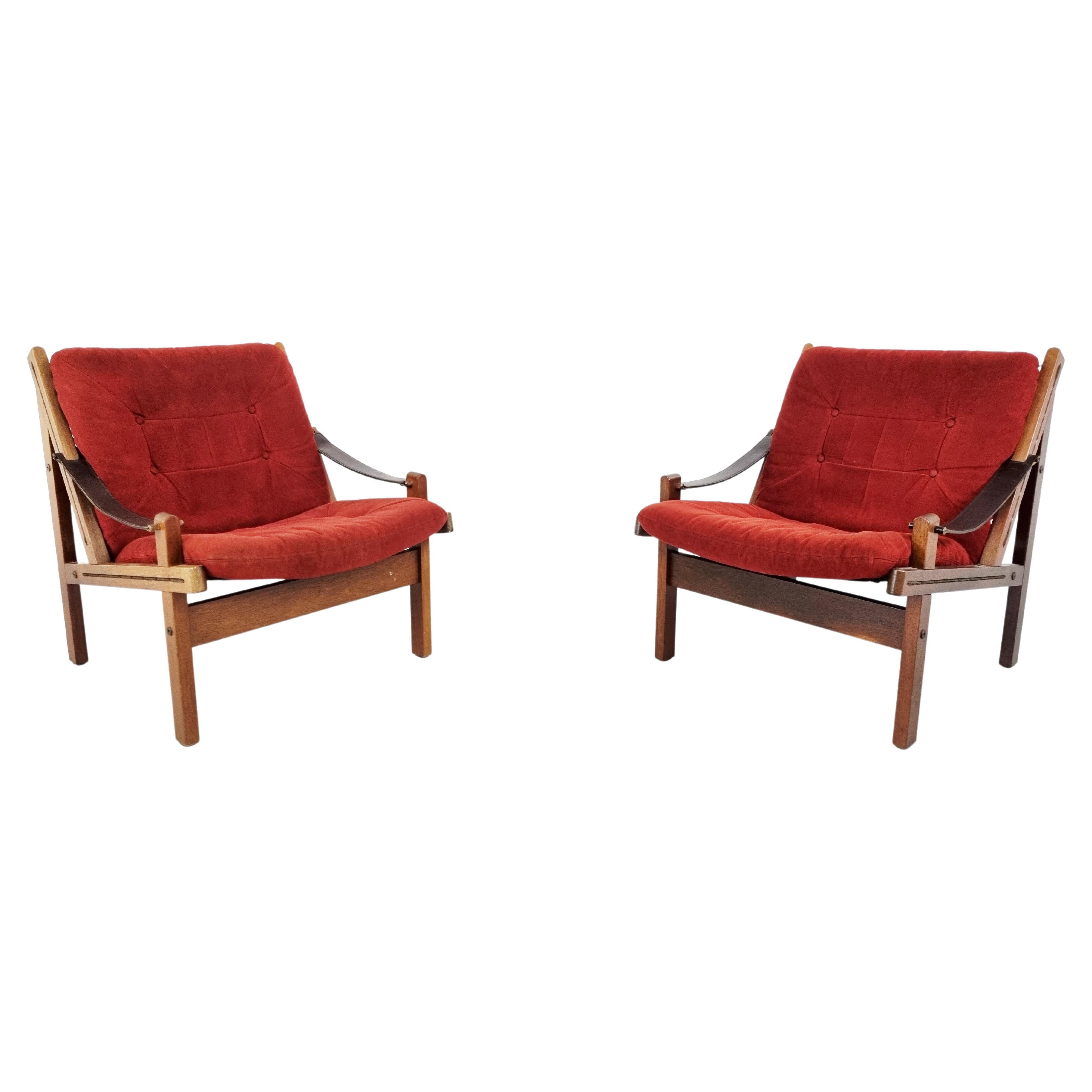 Thorbjorn Afdal Pair of Hunter Chairs, 1960s