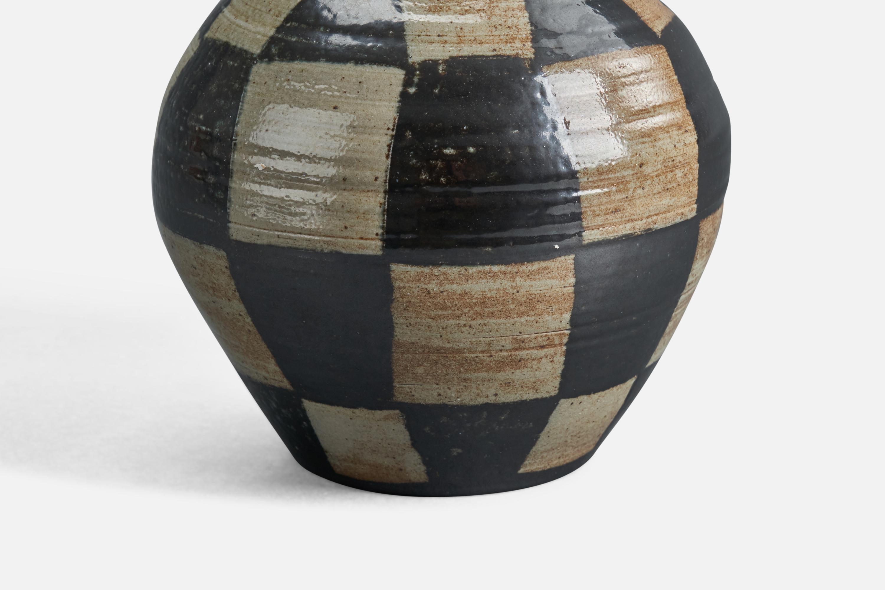 Swedish Thord, Vase, hand painted Ceramic, Sweden, 1960s