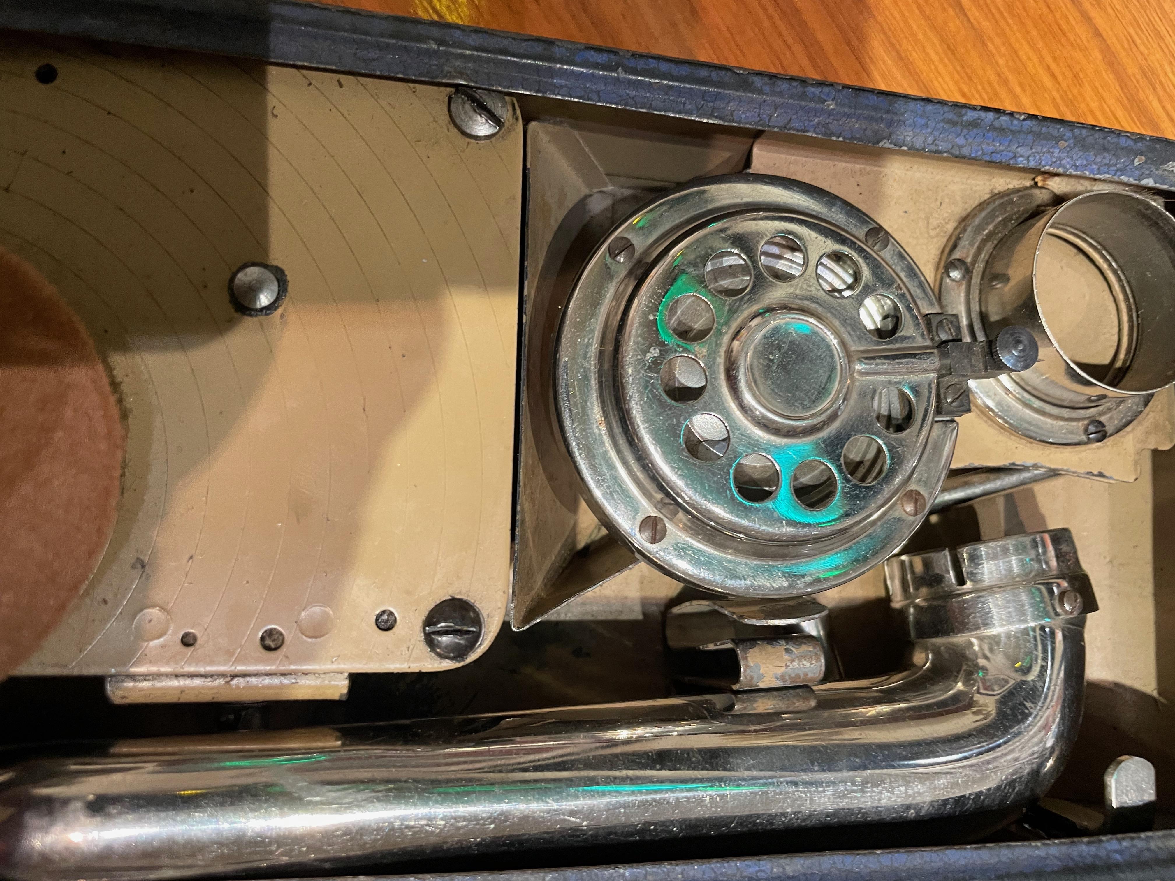 Suisse Très rare Phonographe de téléphone Thorens « Excelda » pour appareil photo vers les années 1930 en vente