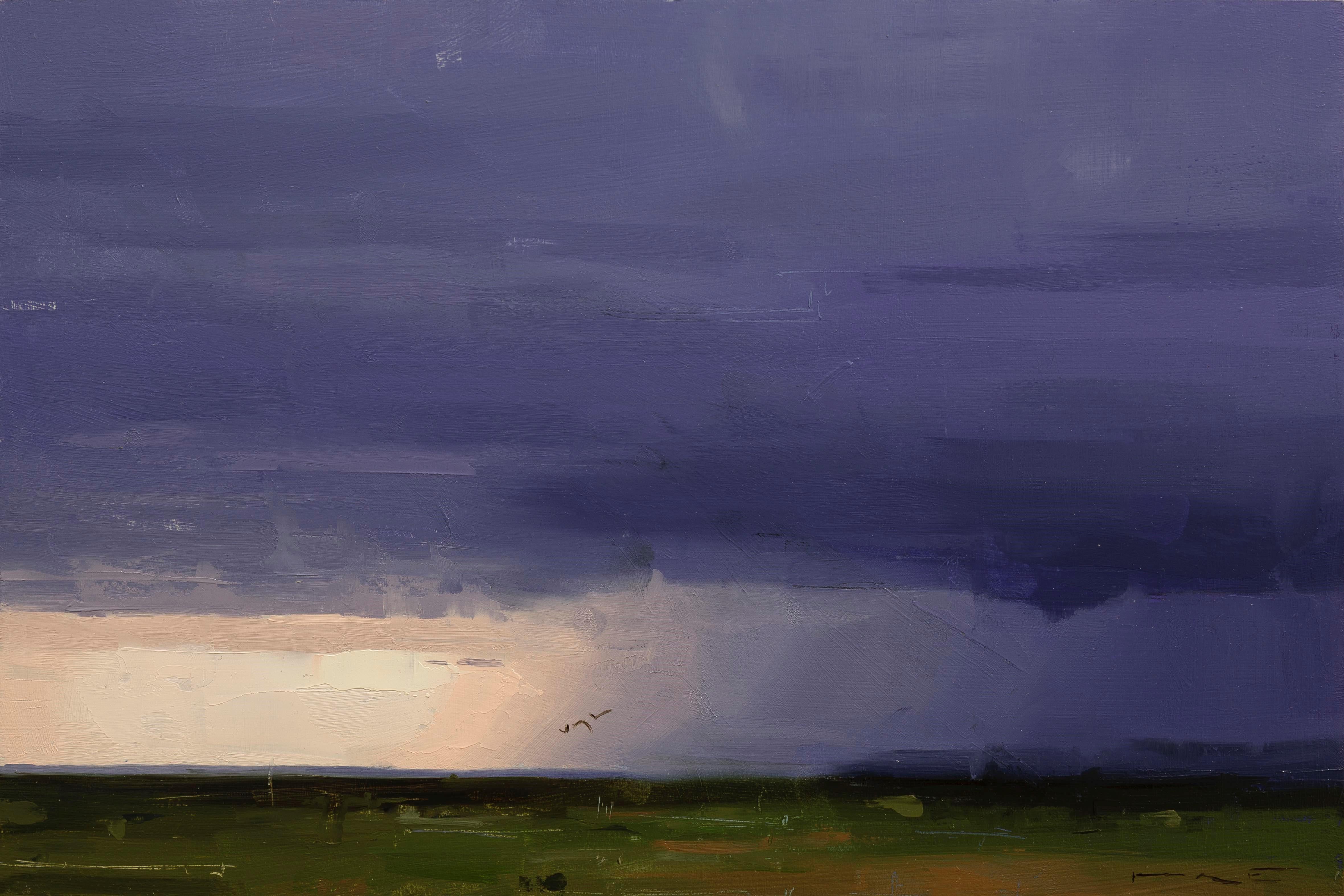 Thorgrimur Einarsson Landscape Painting – „Storm Over South Iceland“ Ölgemälde