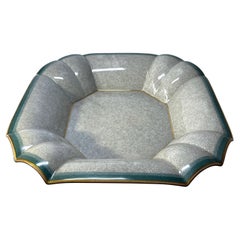 Thorkild Olsen Beautiful Tones Of Teal & Grey, Crackle Glazed Dual Purpose Bowl