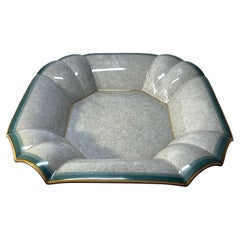 Thorkild Olsen Beautiful Tones Of Teal & Grey, Crackle Glazed Dual Purpose Bowl 