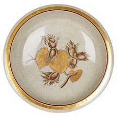Thorkild Olsen for Royal Copenhagen Craquele Glazed Bowl with Fruiting Nuts