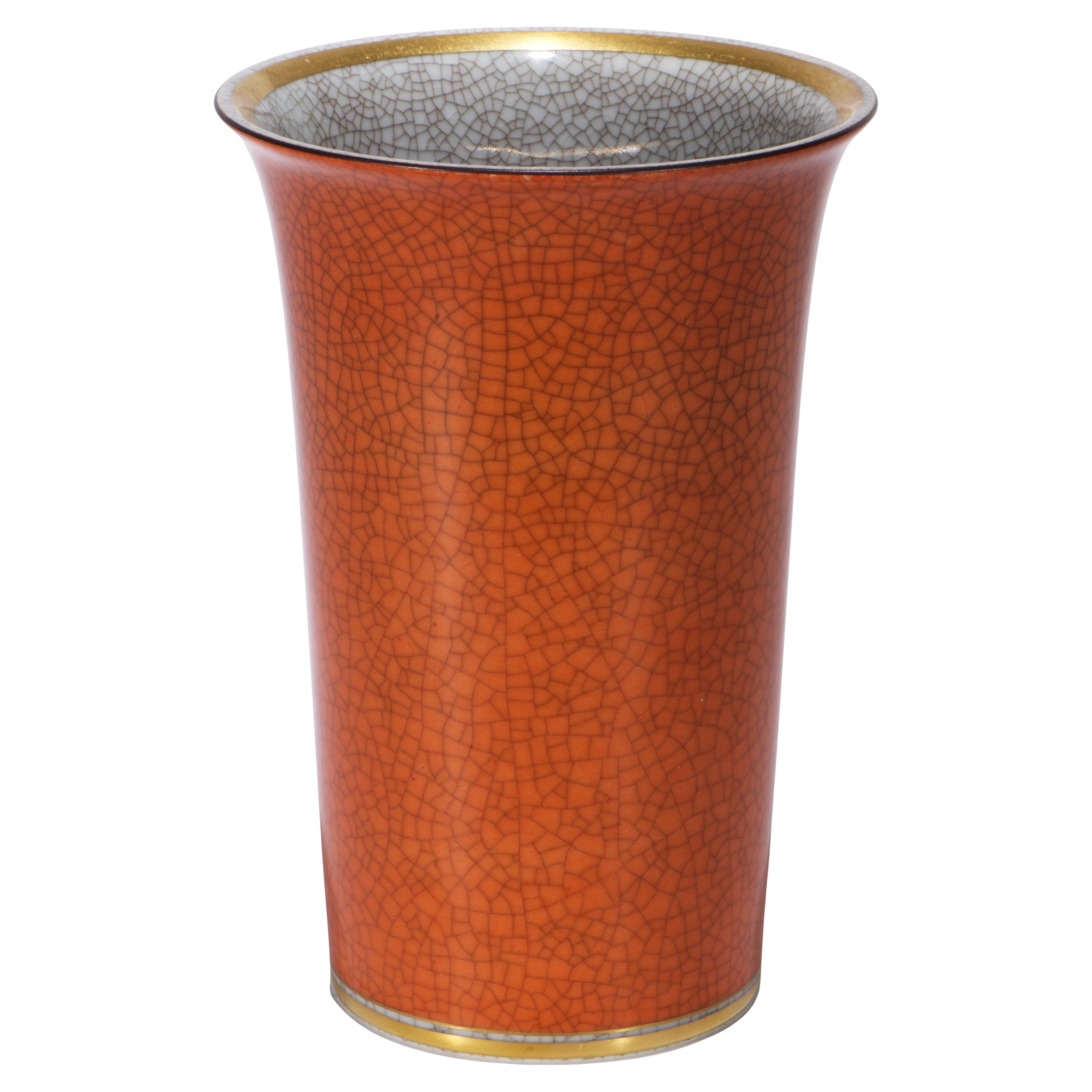 Vaso in porcellana craquelure Thorkild Olsen per Royal Copenhagen, Danimarca 1955