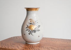 Thorkild Olsen 'Skaldyr' Vase in Craquelé and Gold for Royal Copenhagen 1930s
