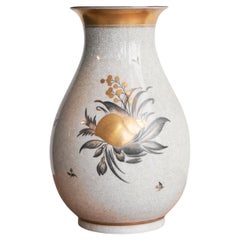 Thorkild Olsen 'Skaldyr' Vase in Craquelé and Gold for Royal Copenhagen 1930s