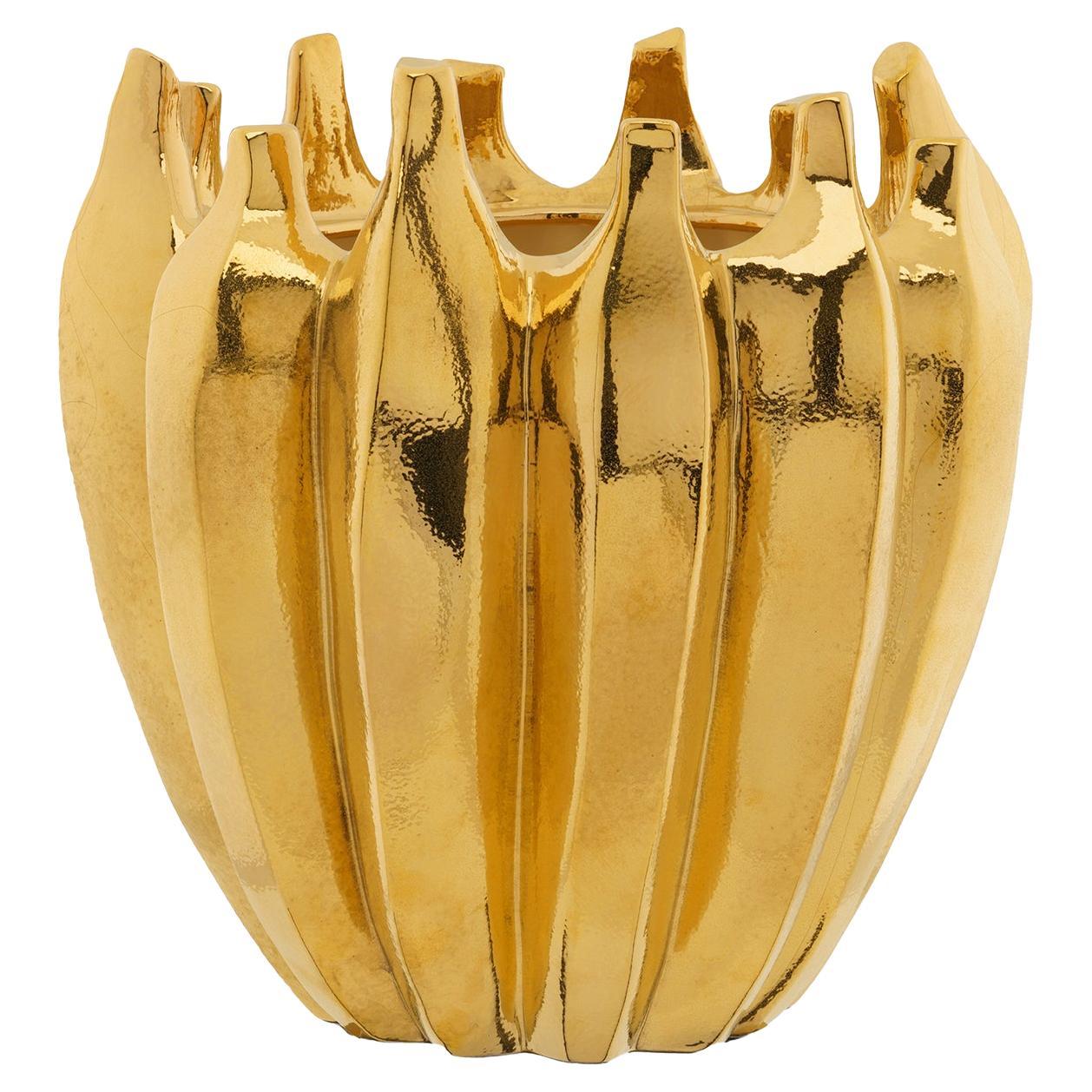 Thorn Large Gold Vase For Sale
