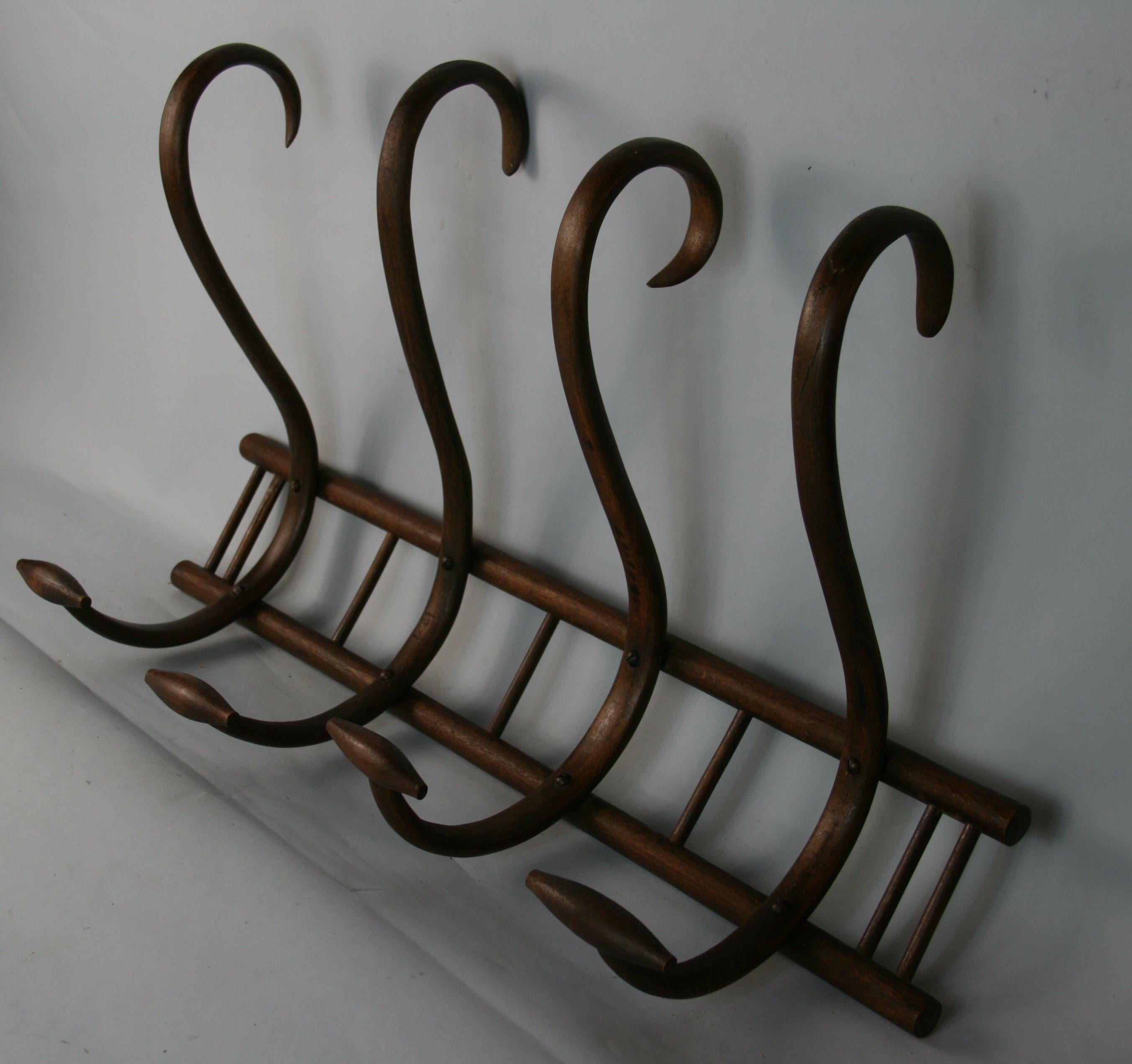 20th Century Thornet Wall Bentwood Coat Rack