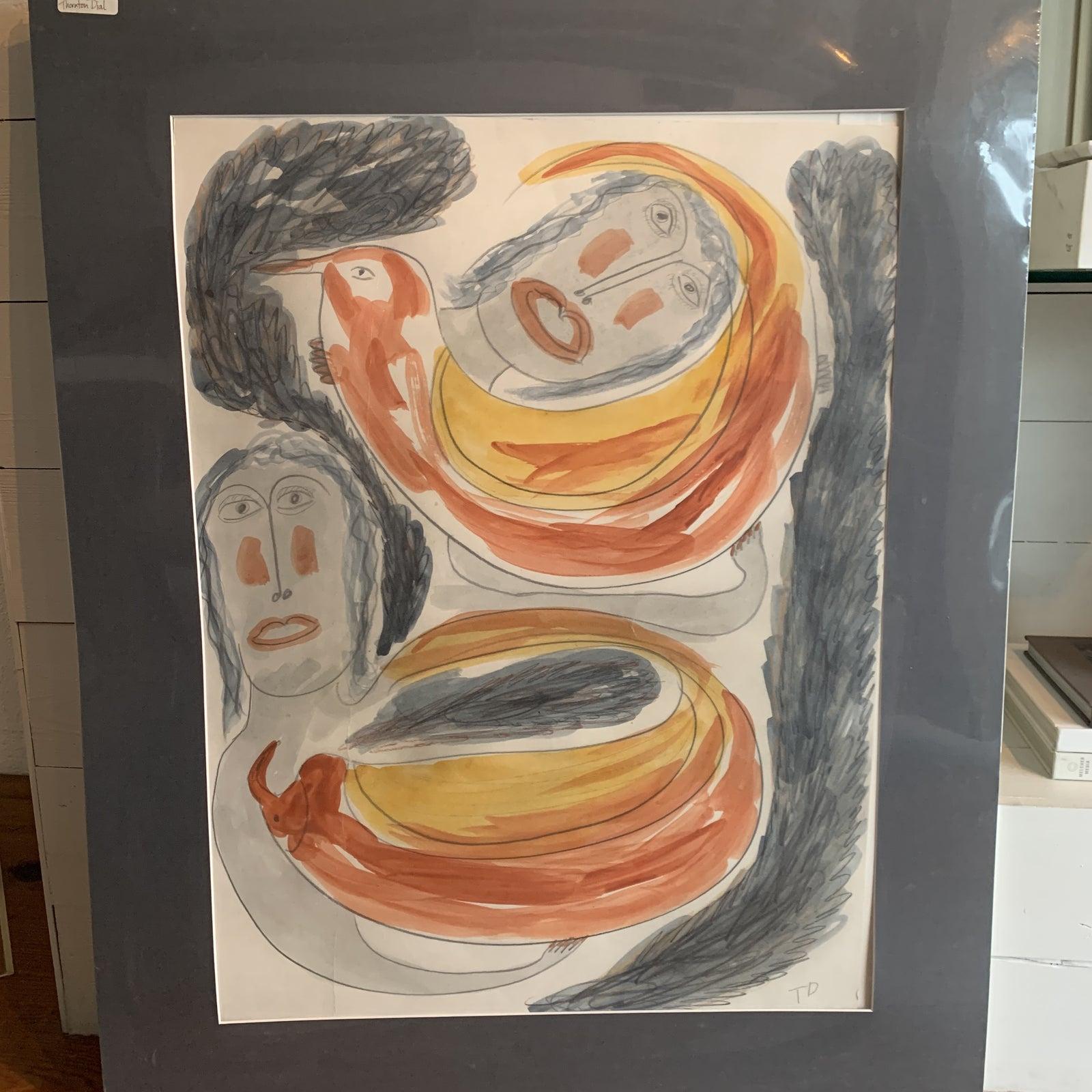 Rare works on paper by famous artist Thornton Dial. Comes Unframed in its original grey linen matte and plastic cover. The piece has not been unpackaged since the 90’s
Wonderful for the serious art collector and lover! Artist: Thornton Dial ,