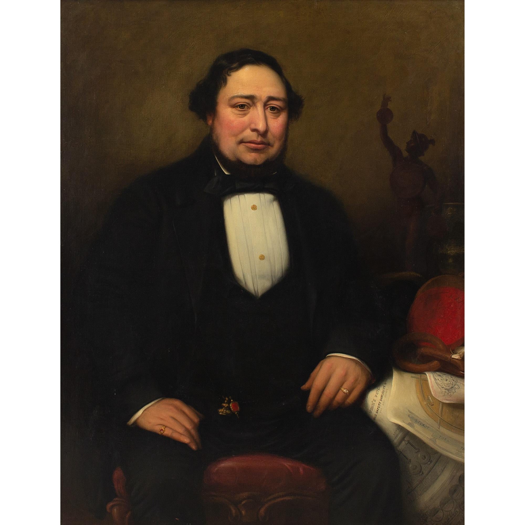 Thornton Rippingille, Ritratto dell'inventore Thomas Dunn, pittura a olio 1