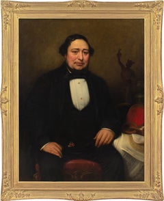 Thornton Rippingille, Portrait de l'inventeur Thomas Dunn, peinture à l'huile 