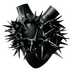 Ensemble de vases de luxe « Thorny » de 3 pièces, fabriqués à la main en Italie, 2021, peints à la main