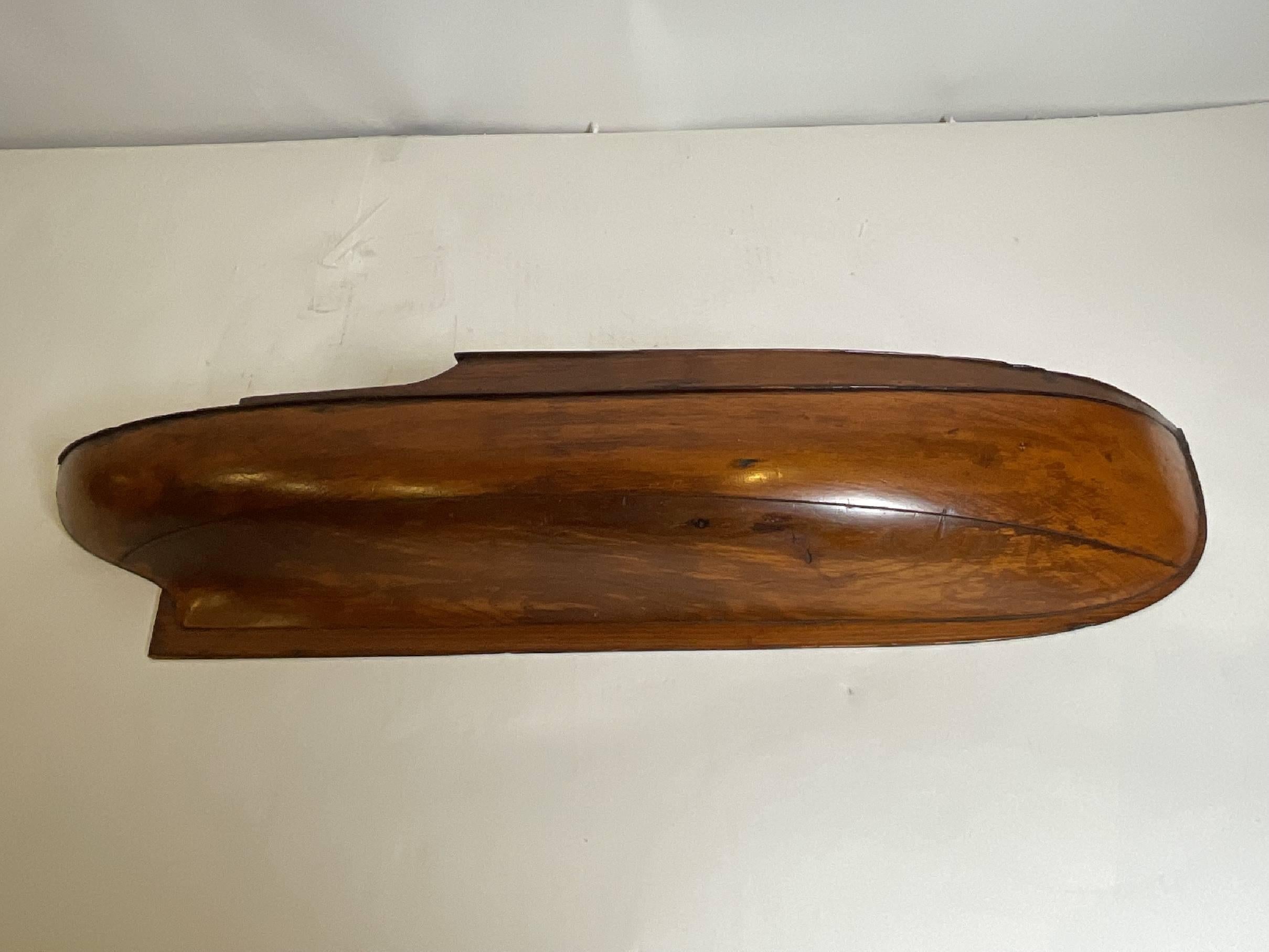 Belgian Black Marble Thornycroft Yacht Half Model Of A Fifty Foot Yacht