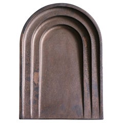 Three-Dimensional Effect Polished Blackened Bronze Thoronet Dish by Henry Wilson