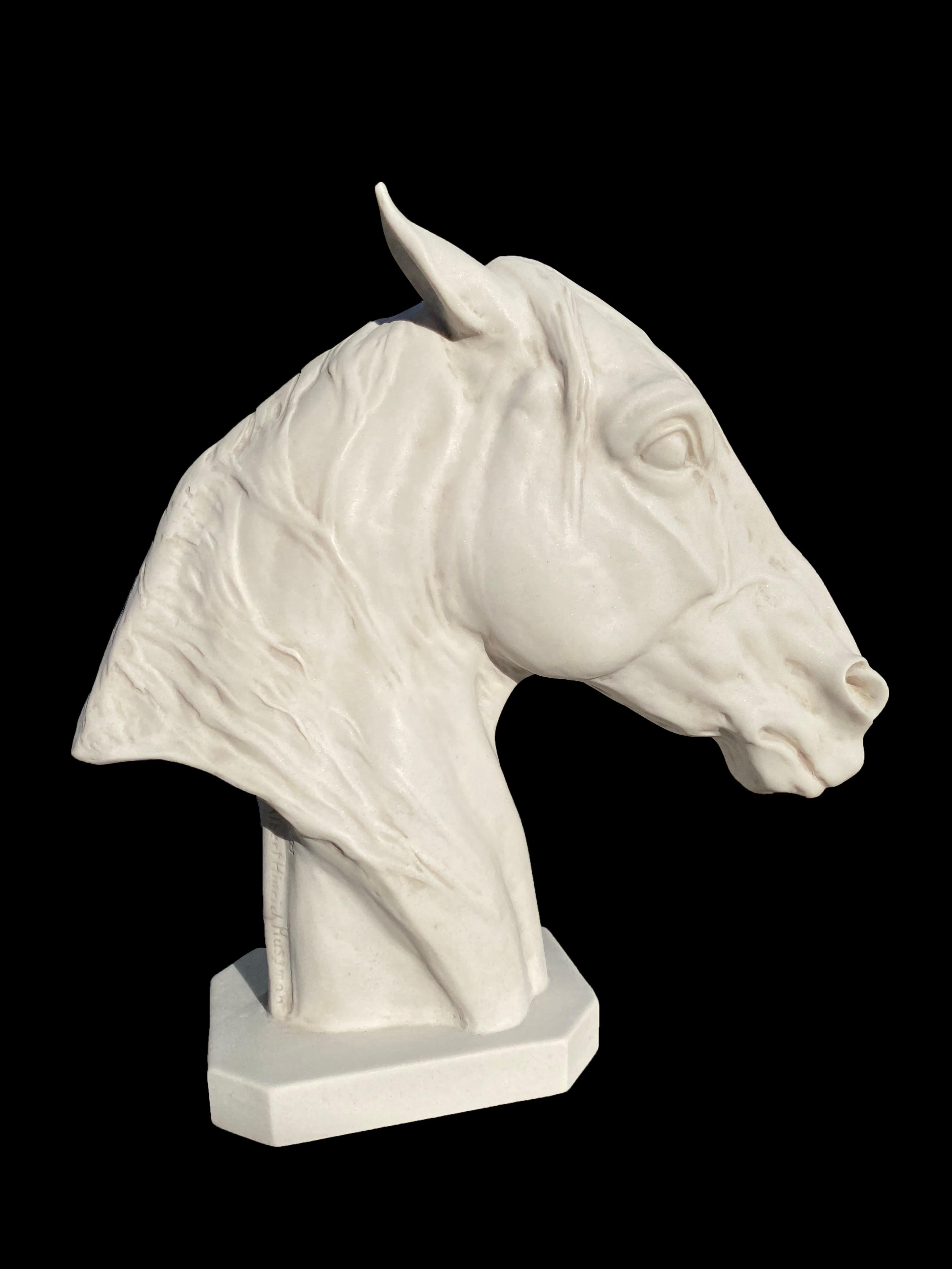 Thoroughbred Horse Portrait Sculpture, 20th Century For Sale 5