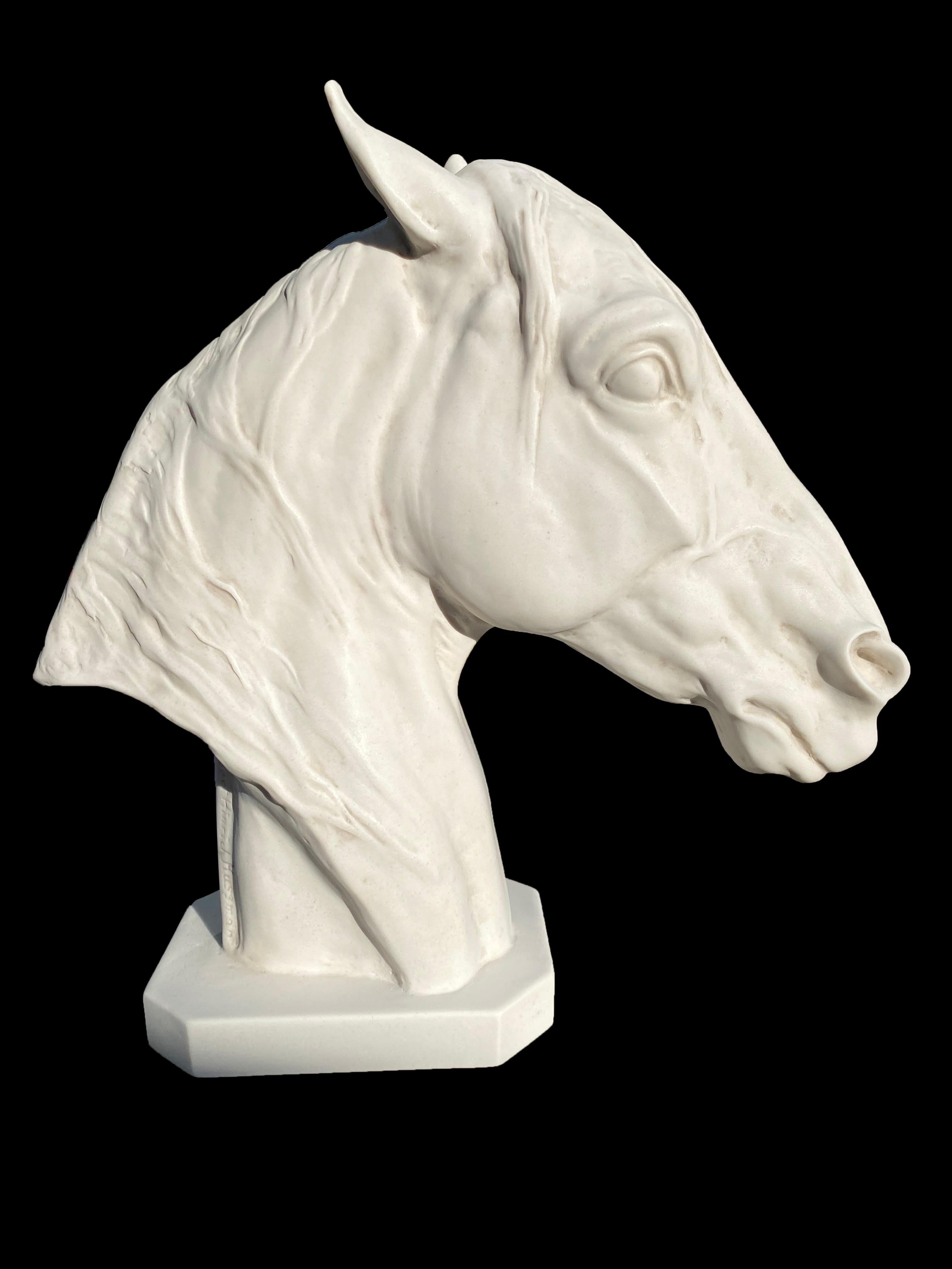 Thoroughbred Horse Portrait Sculpture, 20th Century For Sale 6