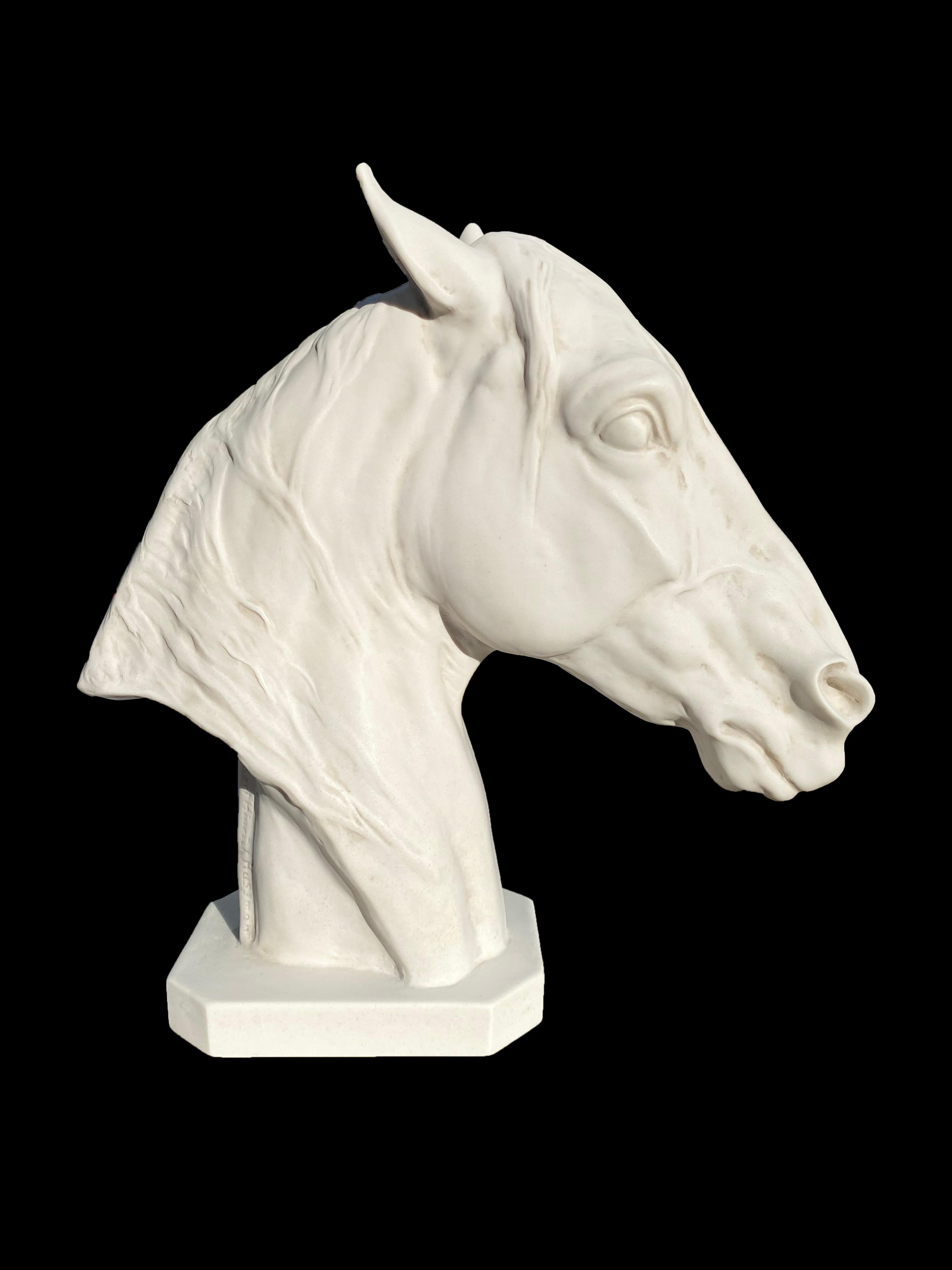 Thoroughbred Horse Portrait Sculpture, 20th Century For Sale 7