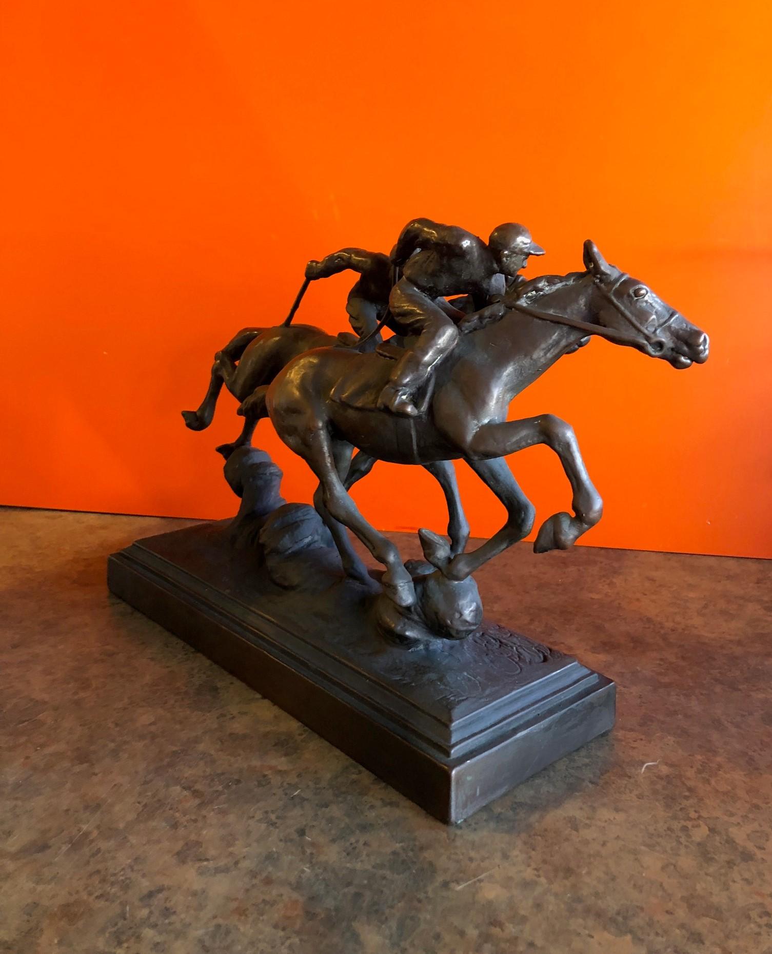 horse racing sculptures