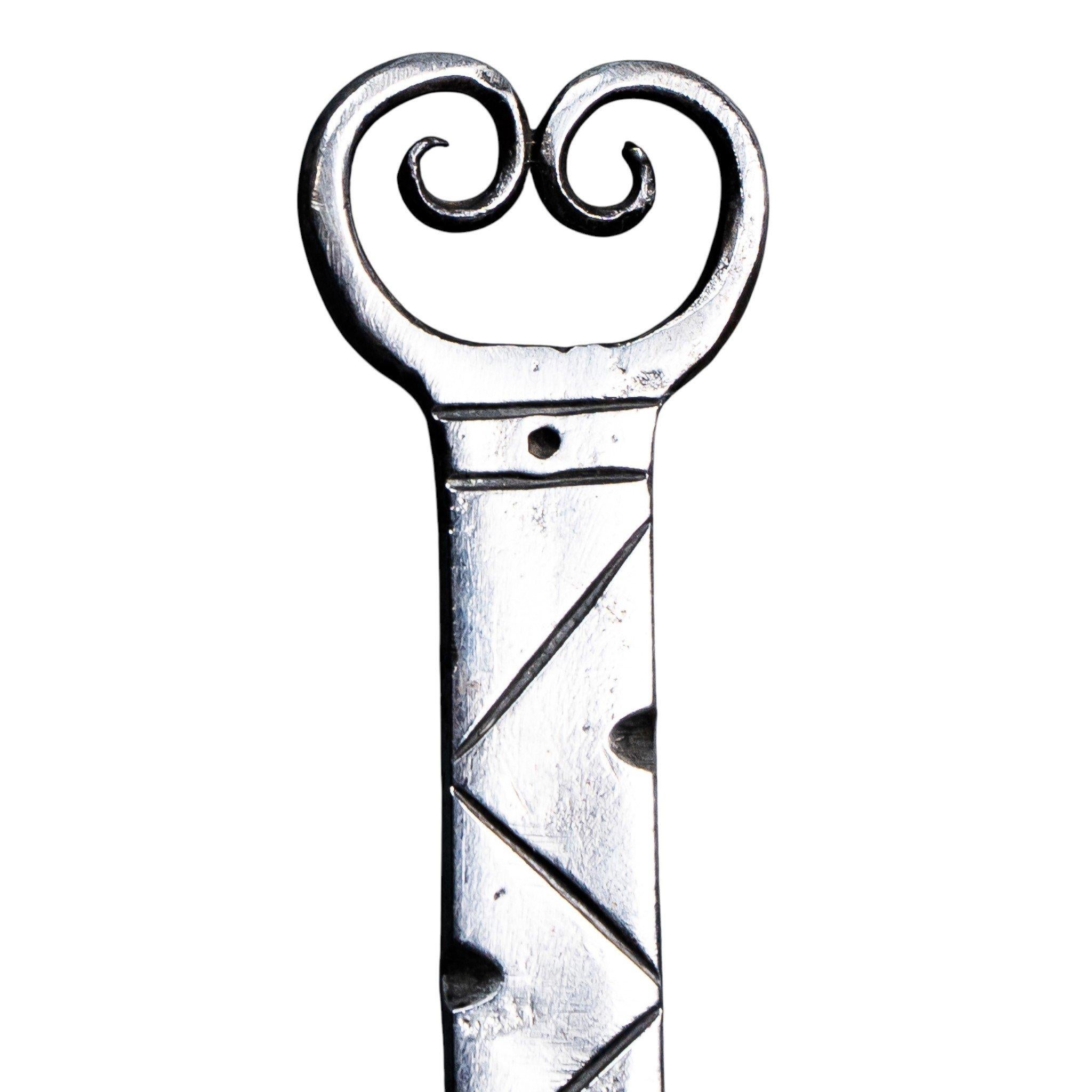 Thorton & Downer, attri. Eine handgeschmiedete Toastgabel aus Stahl für Kunst und Handwerk im Angebot 4