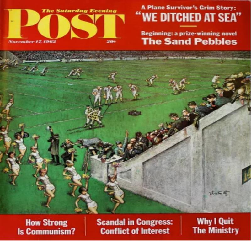 Baton Twirlers verlassen das Feld, Titelseite der Saturday Evening Post im Angebot 2
