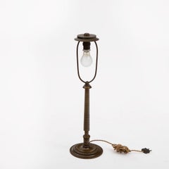 Thorvald Bindesbøll Antique Patinated Brass Table Lamp