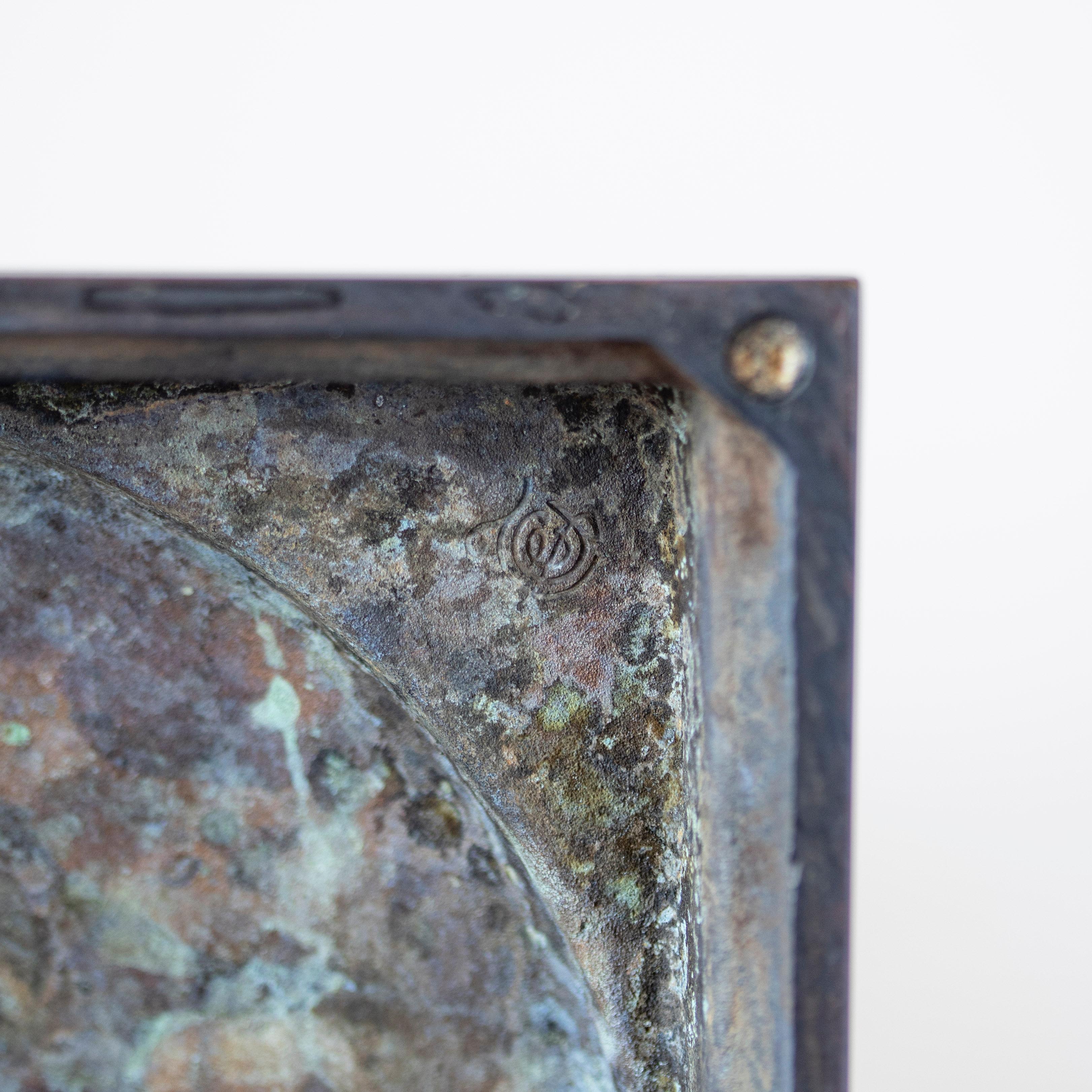 Thorvald Bindesbøll for Tvermoes & Abrahamsen Danish Patinated Bronze Table Lamp 2