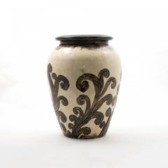 Thorvald Bindesbøll, Large One of a Kind Ceramic Vase with Organic Motifs