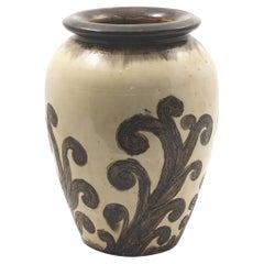 Thorvald Bindesbøll, Large One of a Kind Ceramic Vase with Organic Motifs