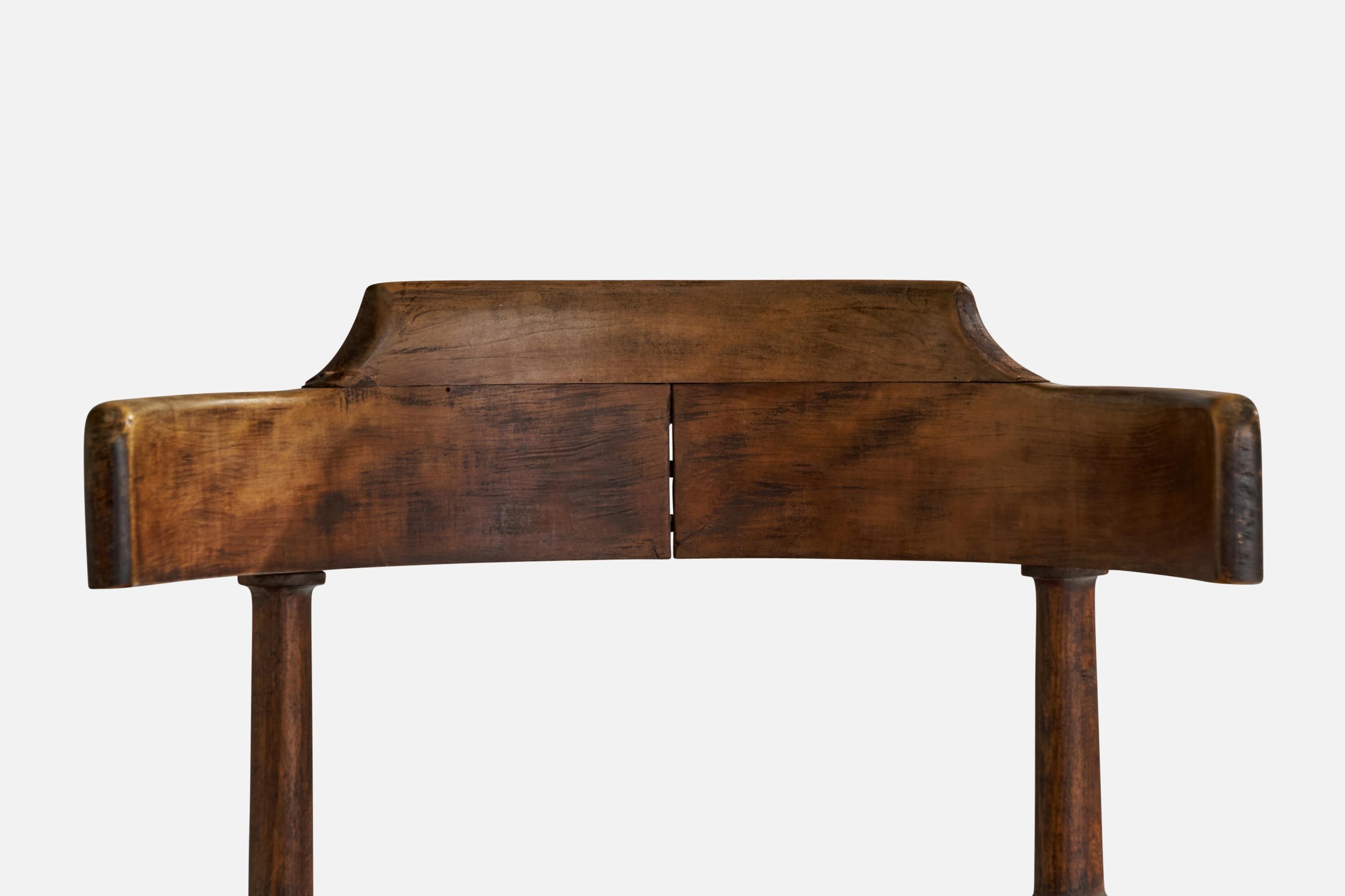 Thorvald Bindesbøll, chaise d'appoint, cuir, Wood, Danemark, 1900 en vente 3