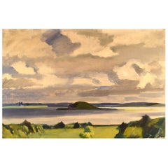 Thorvald Hagedorn-Olsen, Danish Painter, Modernist Landscape