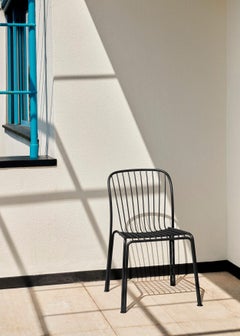 Thorvald SC94 Outdoor Side Chair, Warm Black, by Space Copenhagen for &Tradition