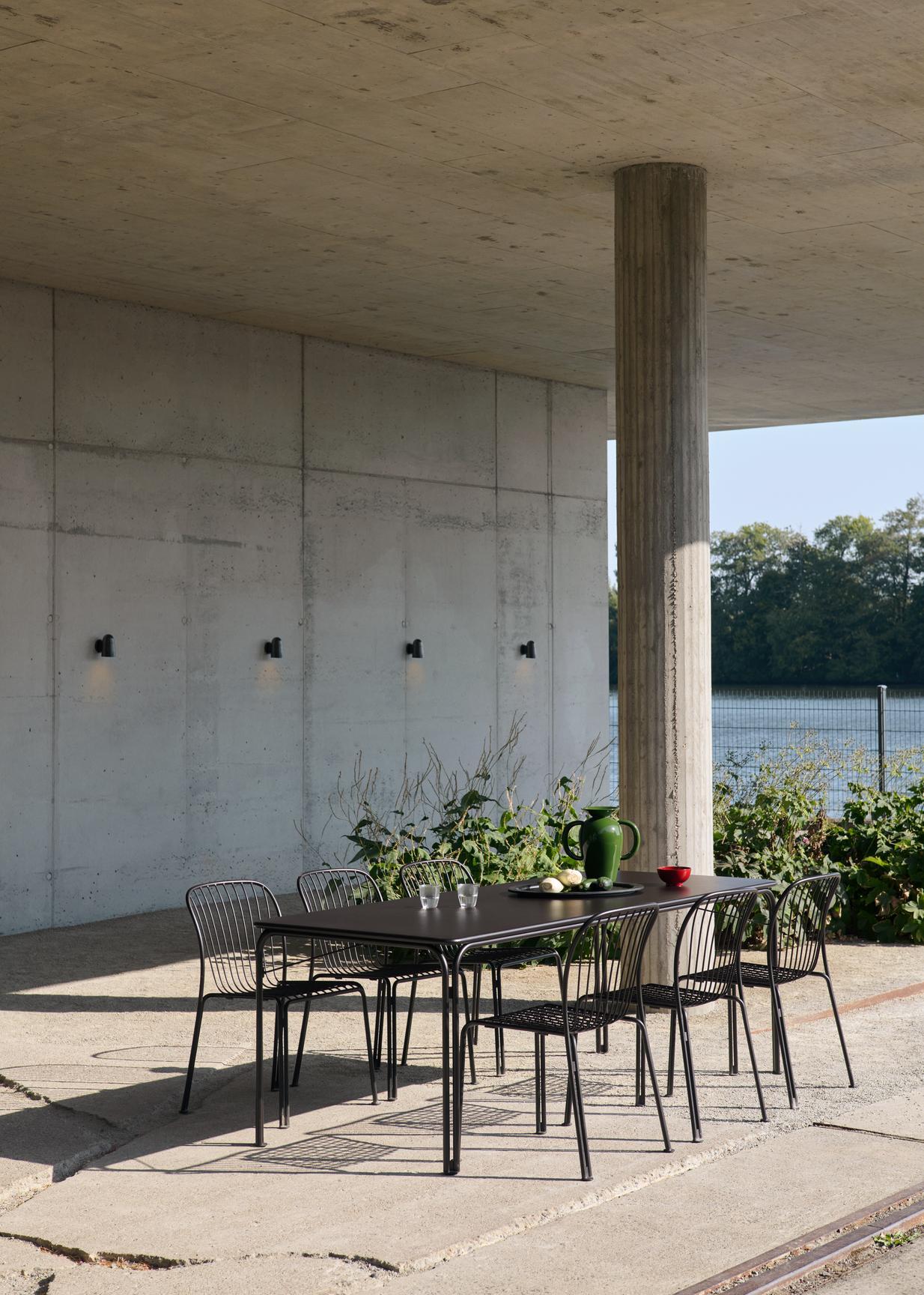 Contemporary Thorvald SC94 Outdoor Side Chair, Warm Black, by Space Copenhagen for &Tradition For Sale