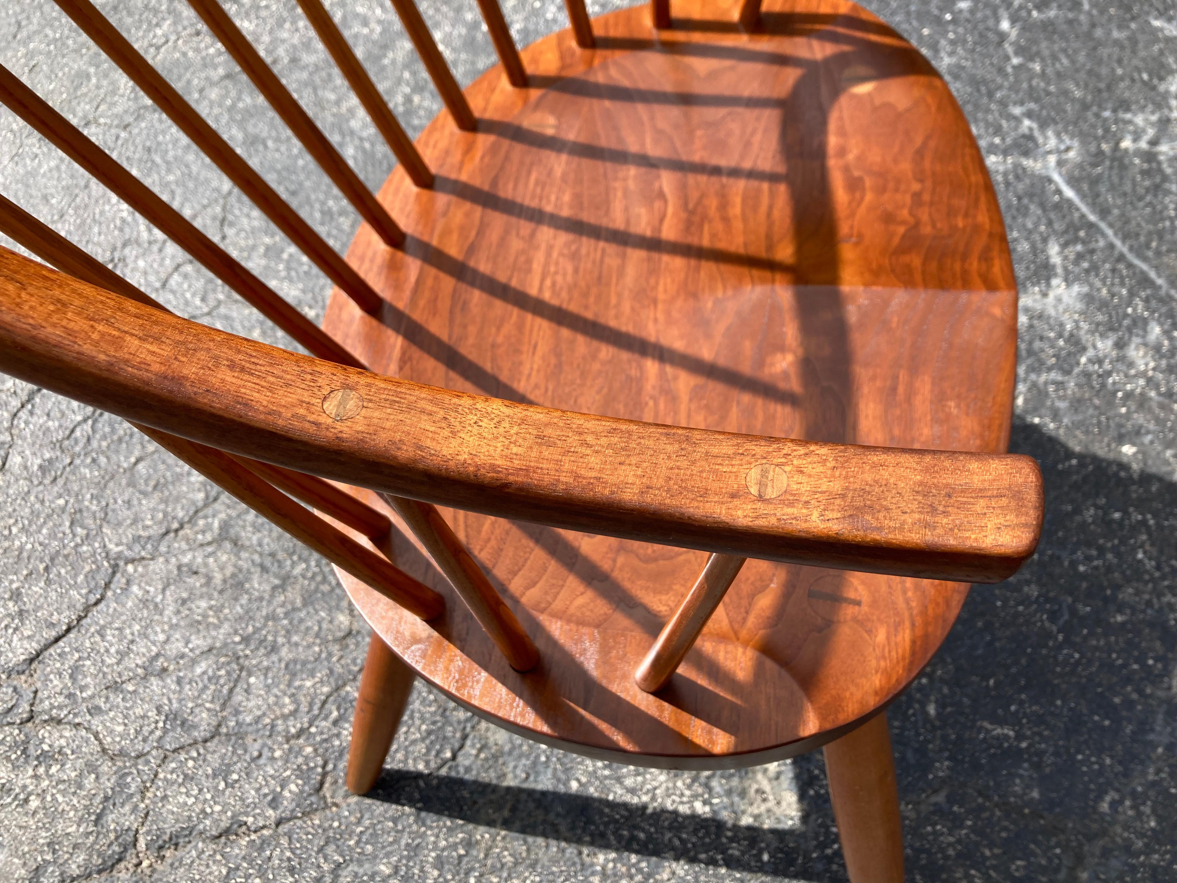 Thos. Moser Continuous Arm Chairs, Walnut & Oak, 1997 2