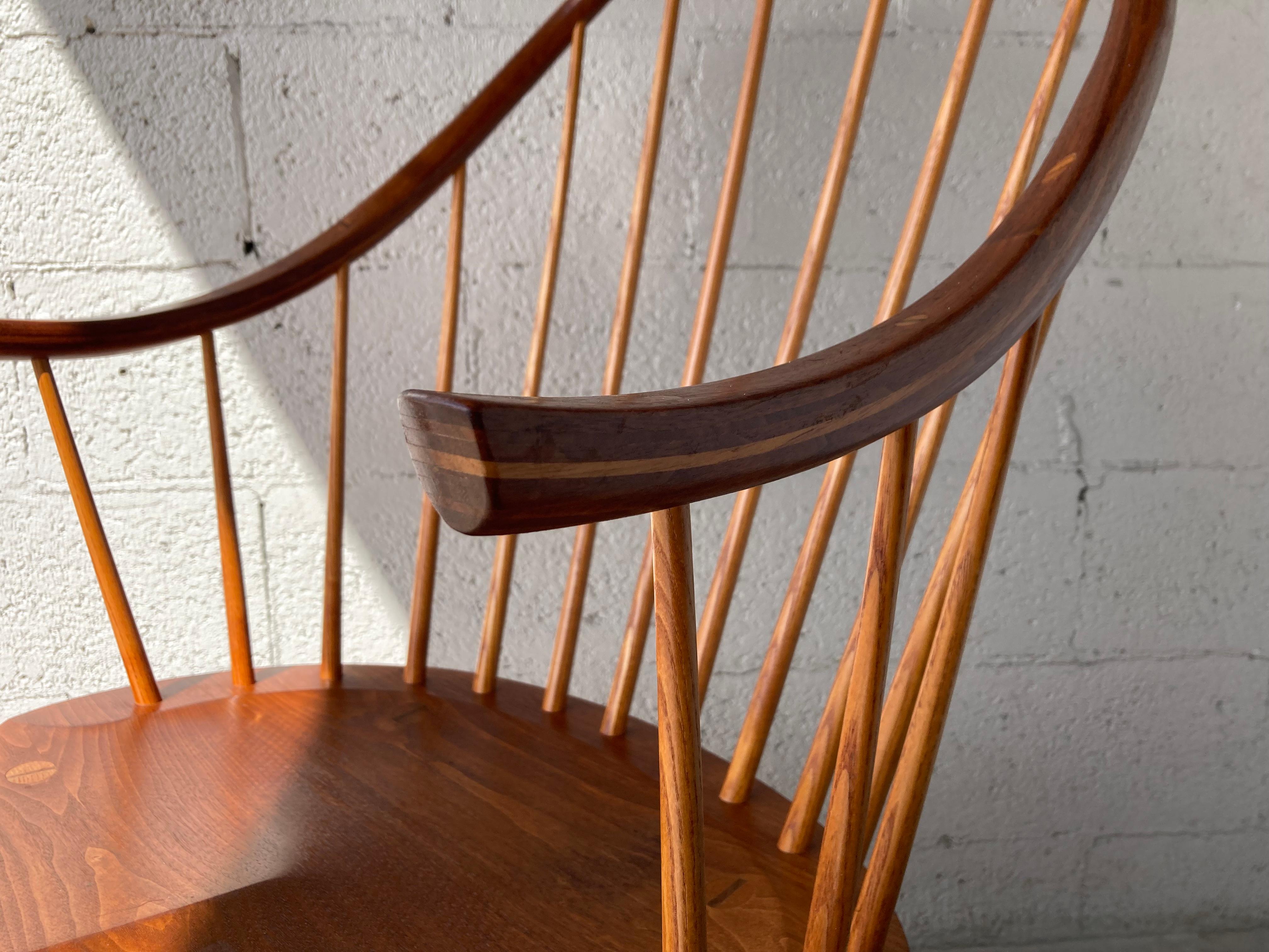 Thos. Moser Continuous Arm Chairs, Walnut & Oak, 1997 3