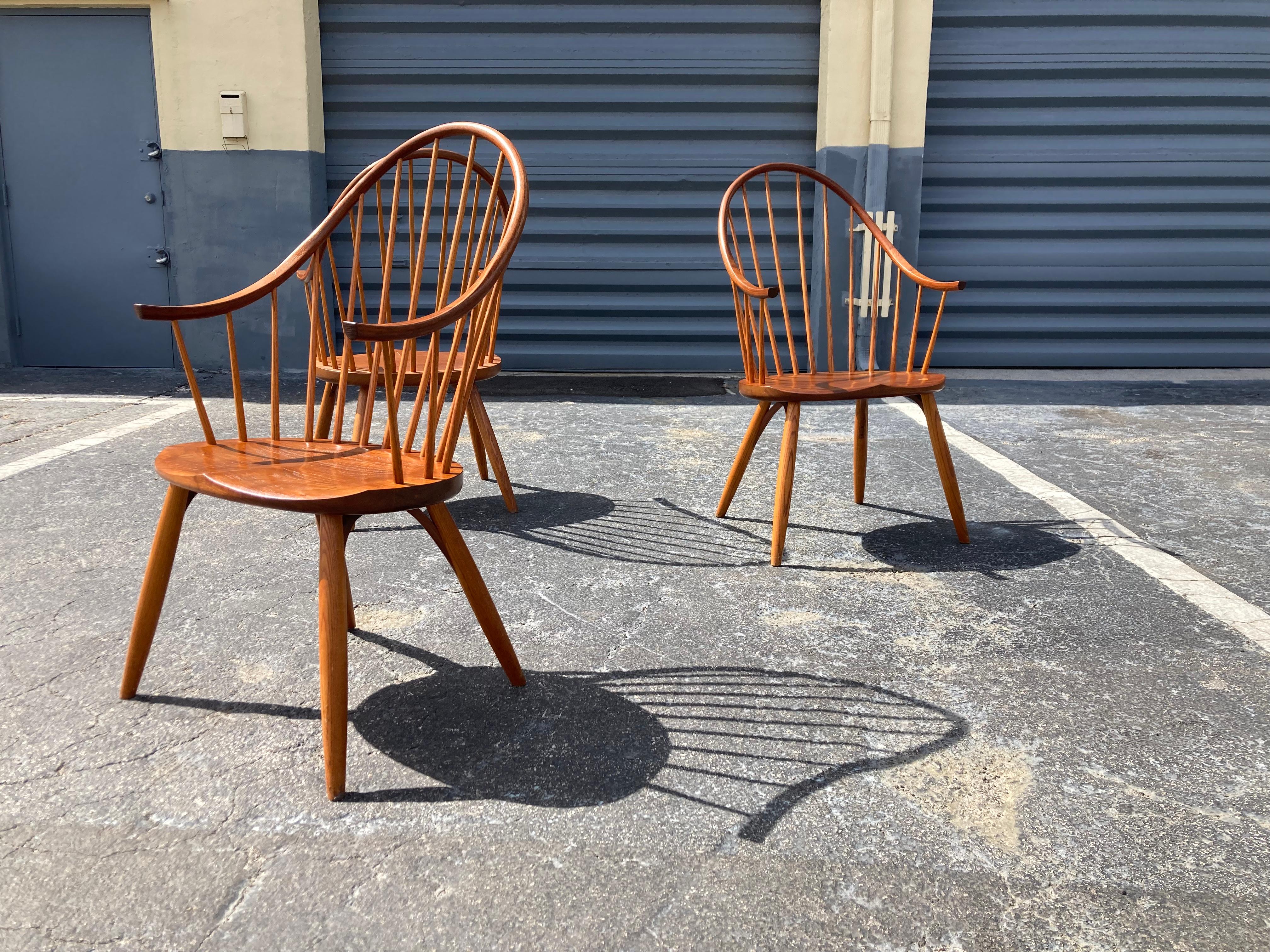 Thos. Moser Continuous Arm Chairs, Walnut & Oak, 1997 9