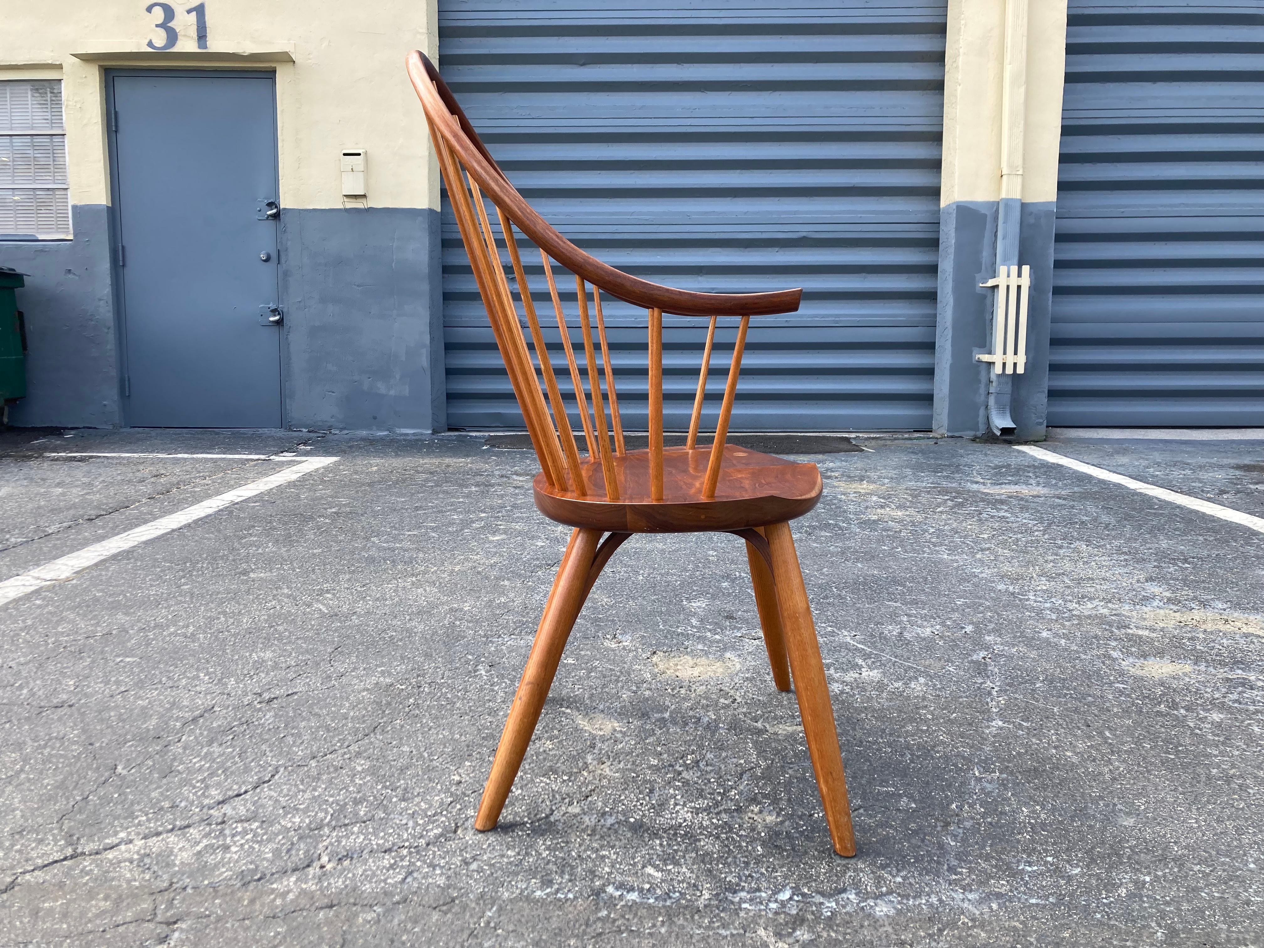 American Thos. Moser Continuous Arm Chairs, Walnut & Oak, 1997