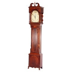 Thos Voight Philadelphia Copy Thomas Jefferson Flame Mahogany Grandfather Clock