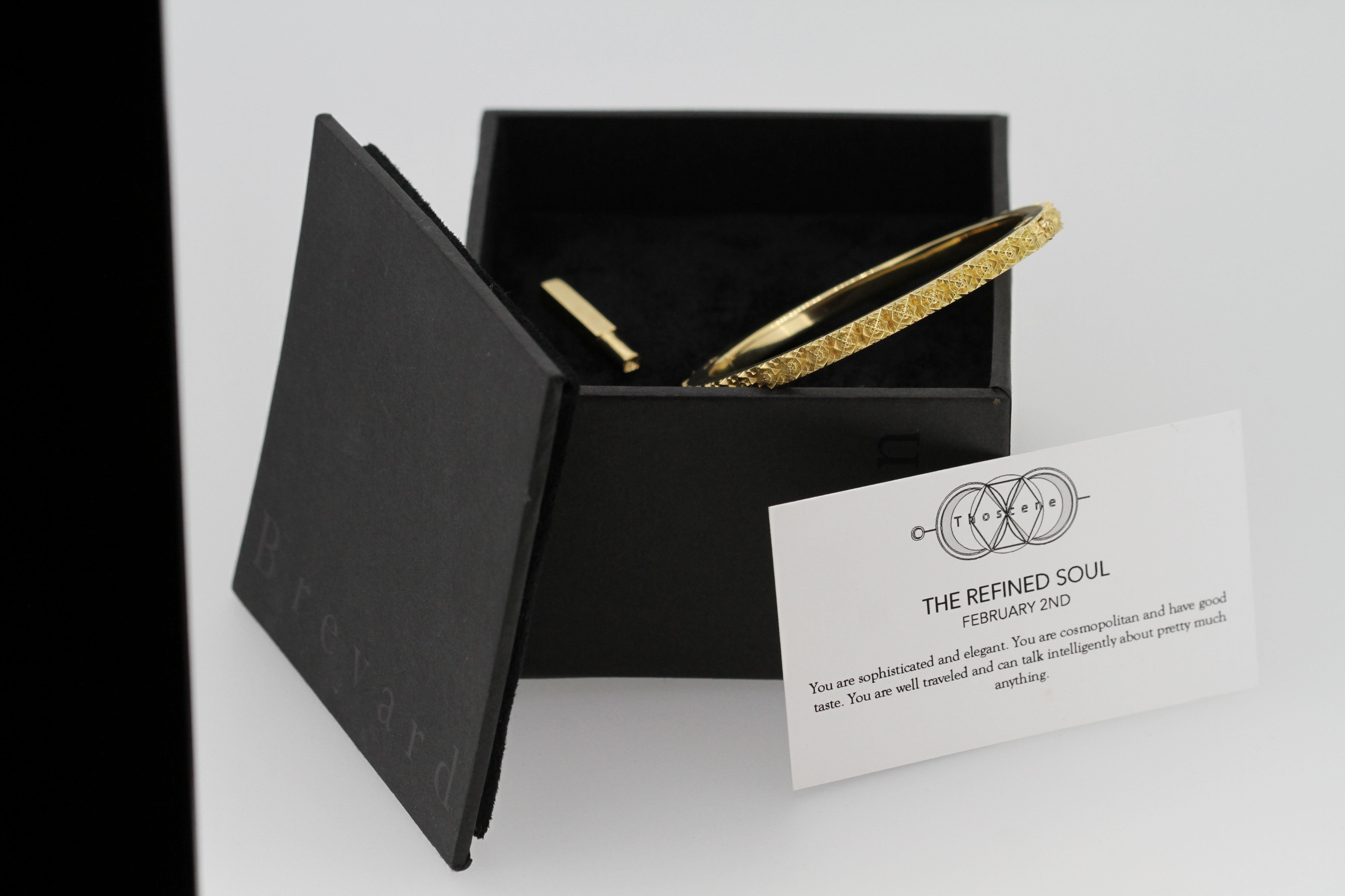 18K Gold Thoscene Bracelet by John Brevard For Sale 6