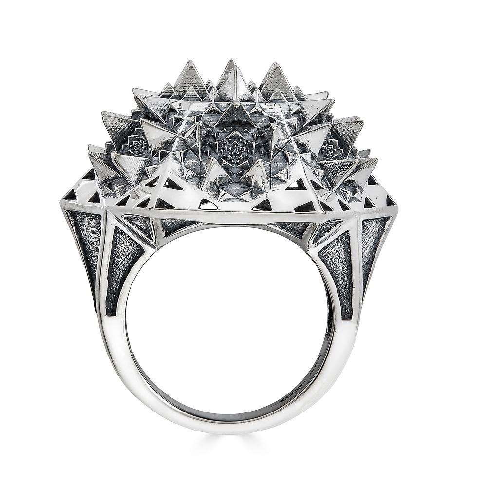 fractal fascination silver ring