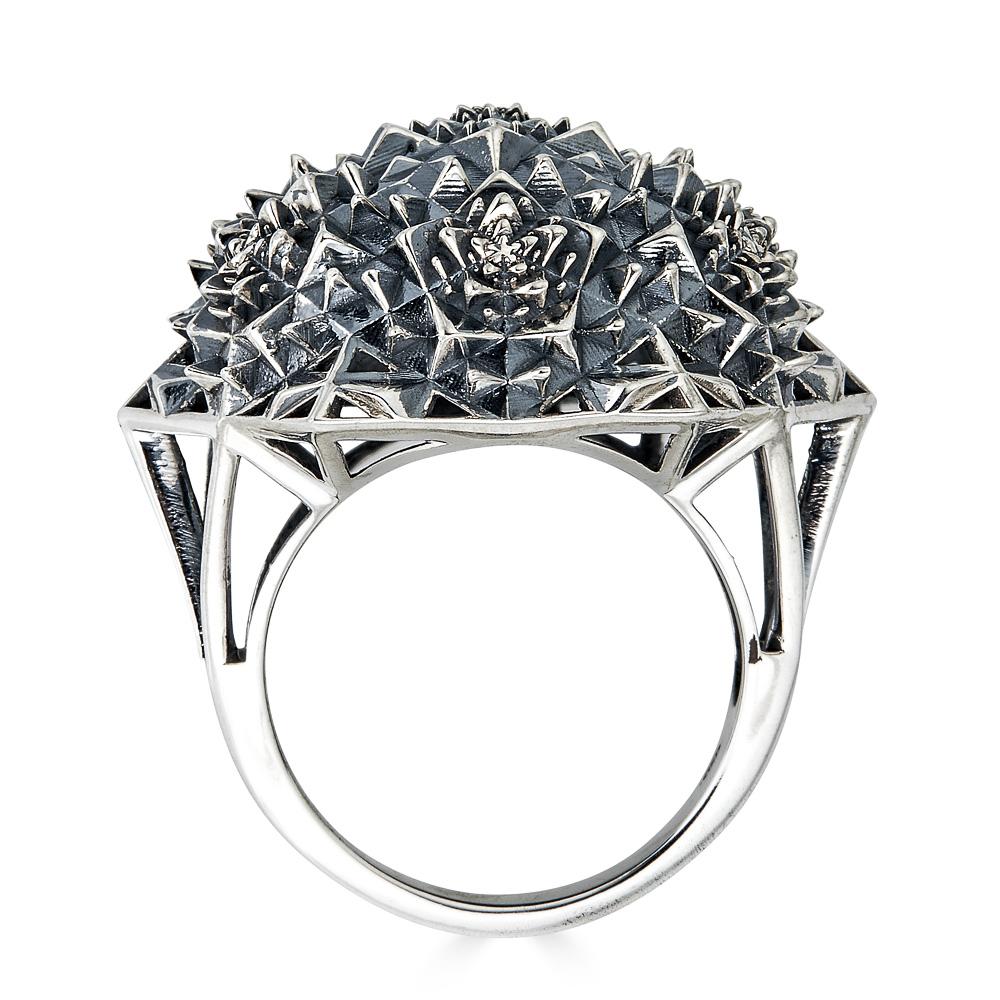 THOSCENE Fractal Silver Ring In New Condition In Coral Gables, FL
