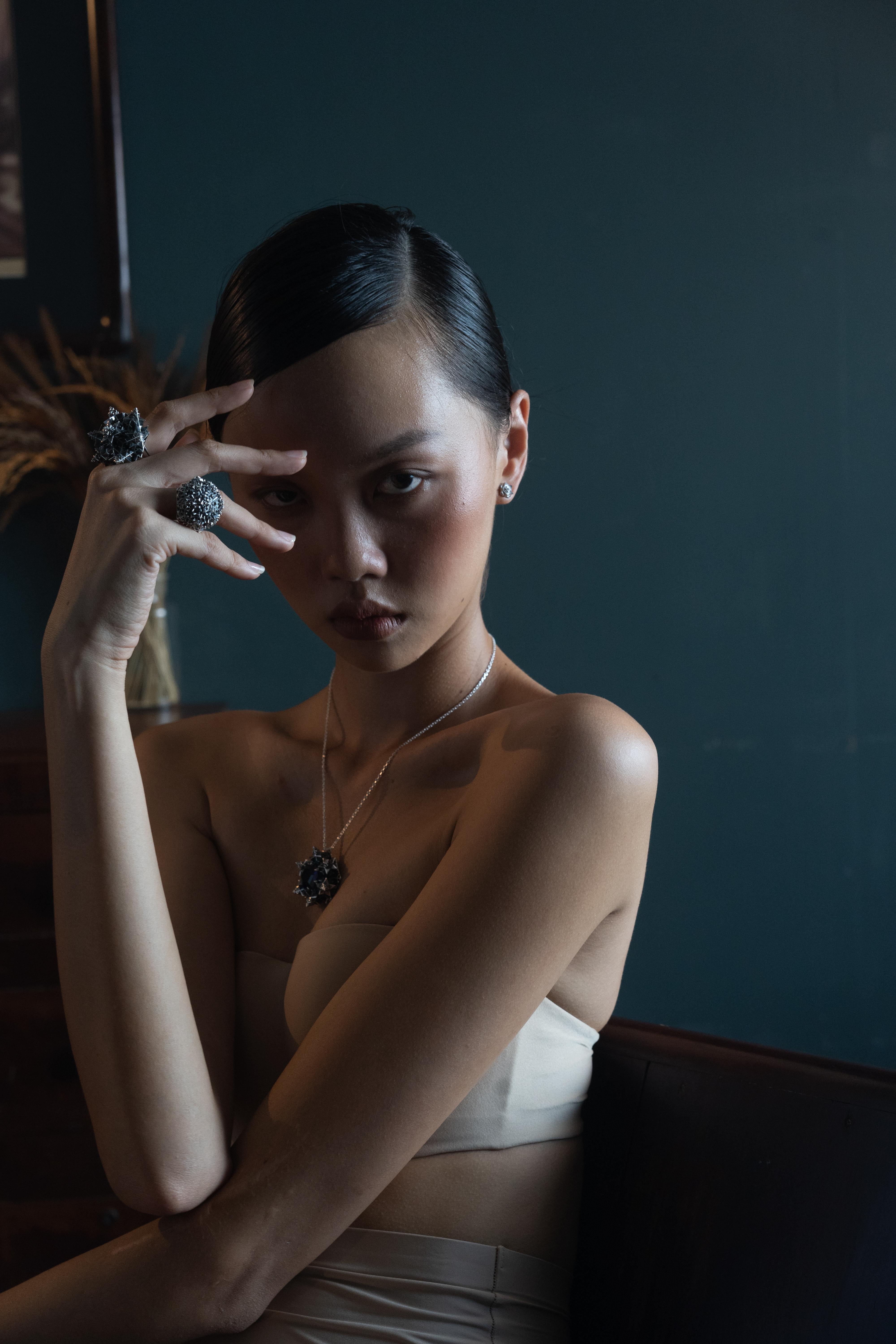 Anello in argento frattale Thoscene in vendita 1